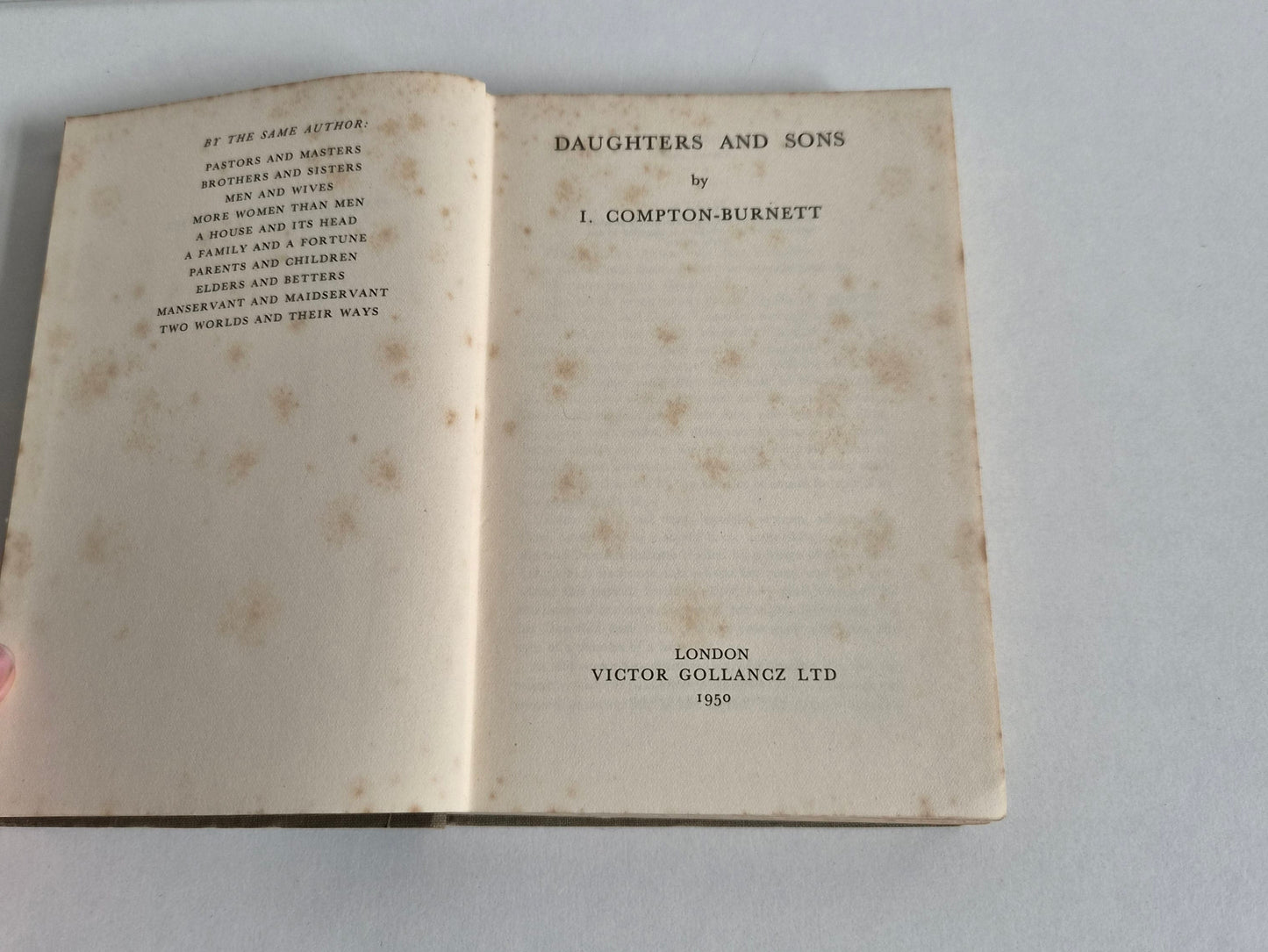 Daughters and Sons by I Compton-Burnett (1950)