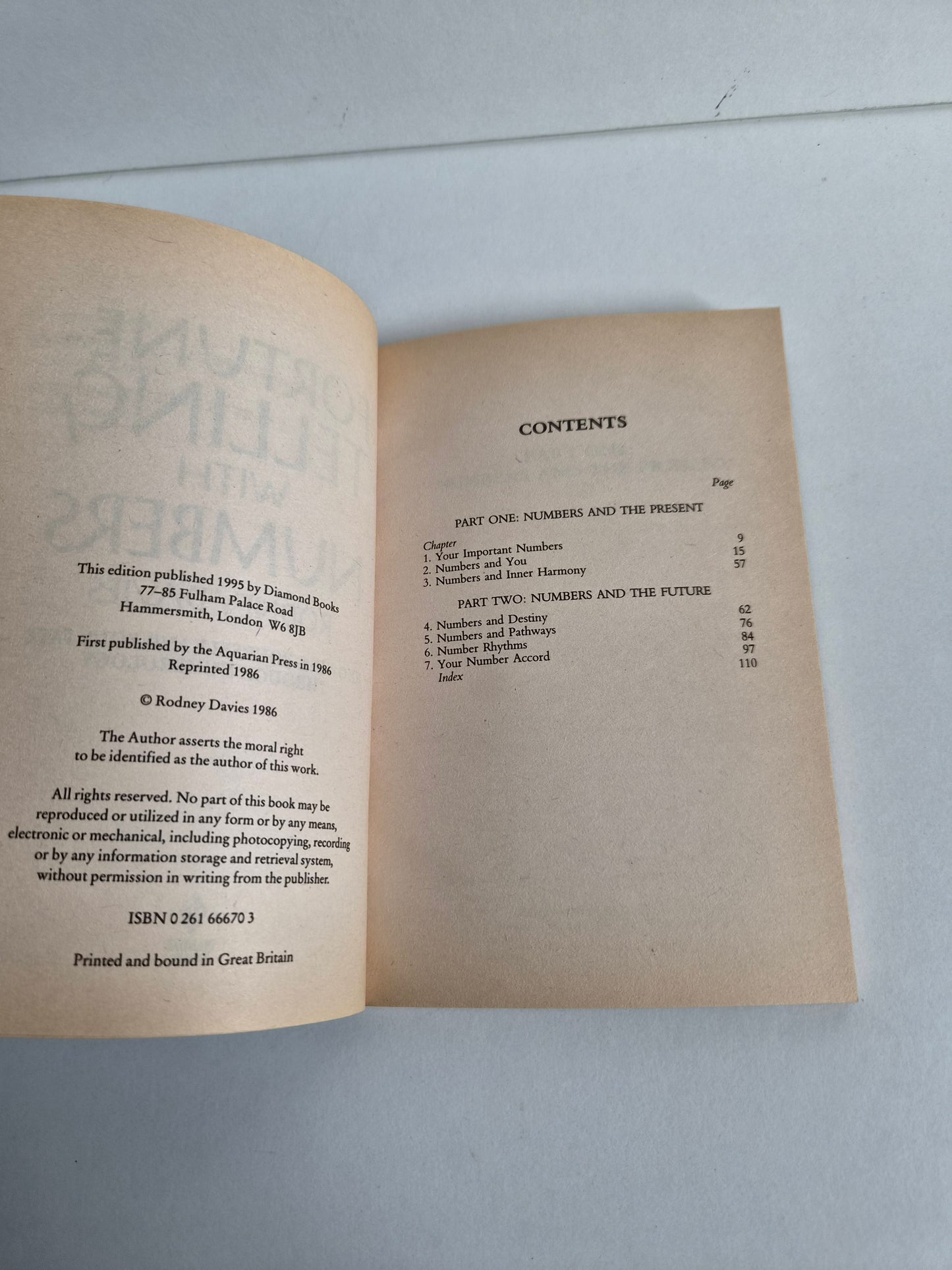 Fortune-Telling with Numbers by Rodney Davies (1995)