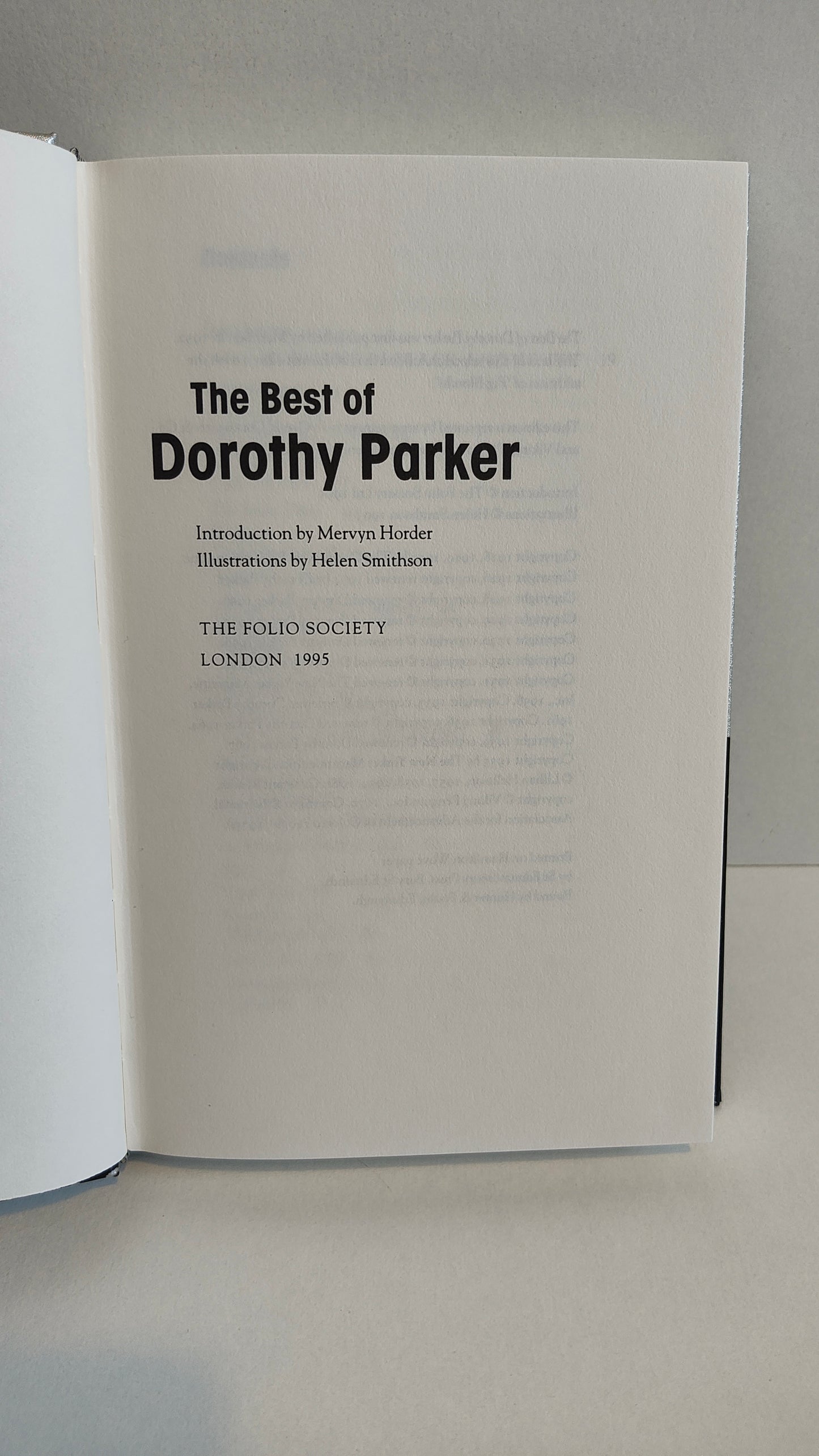 The Best of Dorothy Parker (1995) Folio Society