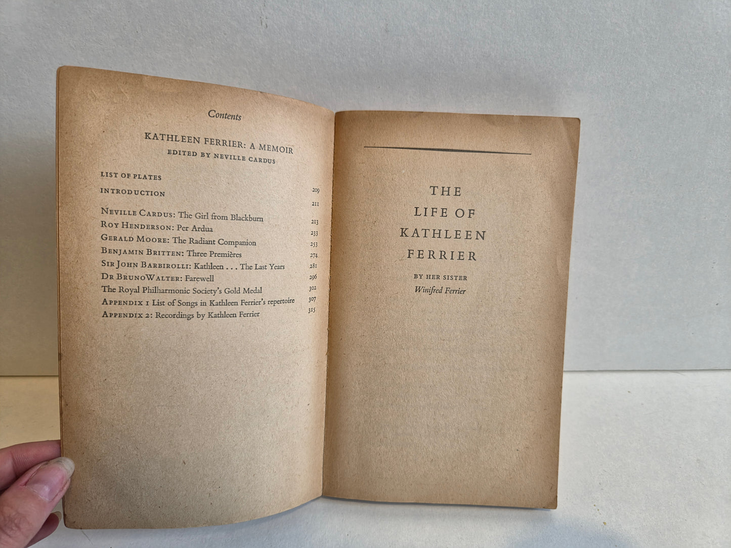 Kathleen Ferrier Her Life by Winifred Ferrier (1959)