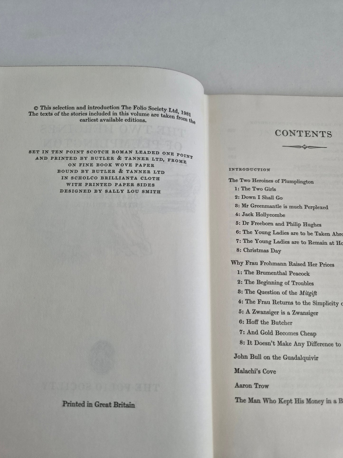 The Two Heroines of Plumlington and Other Stories by Anthony Trollope (1981)