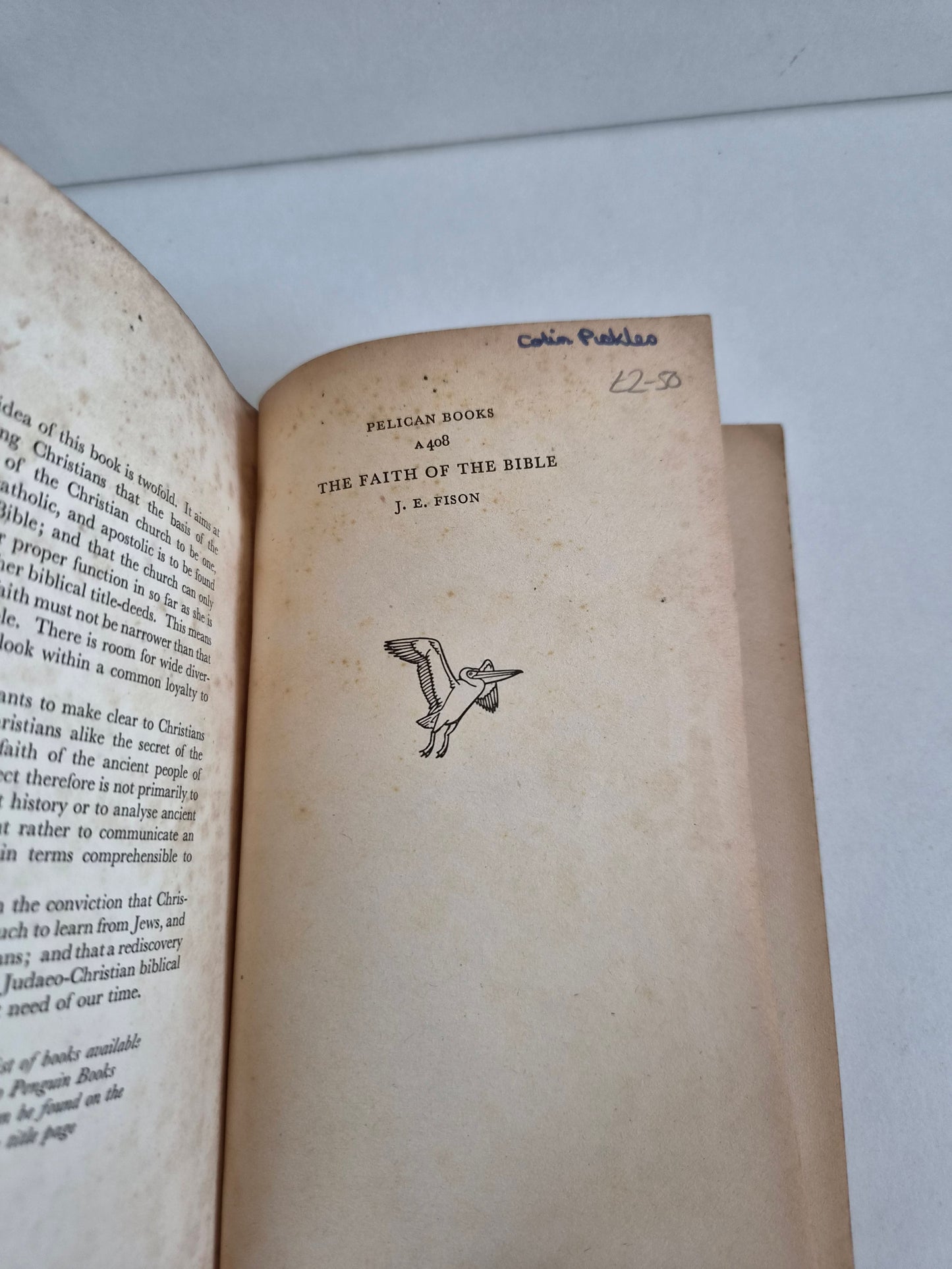 The Faith of the Bible by J E Fison (1957)