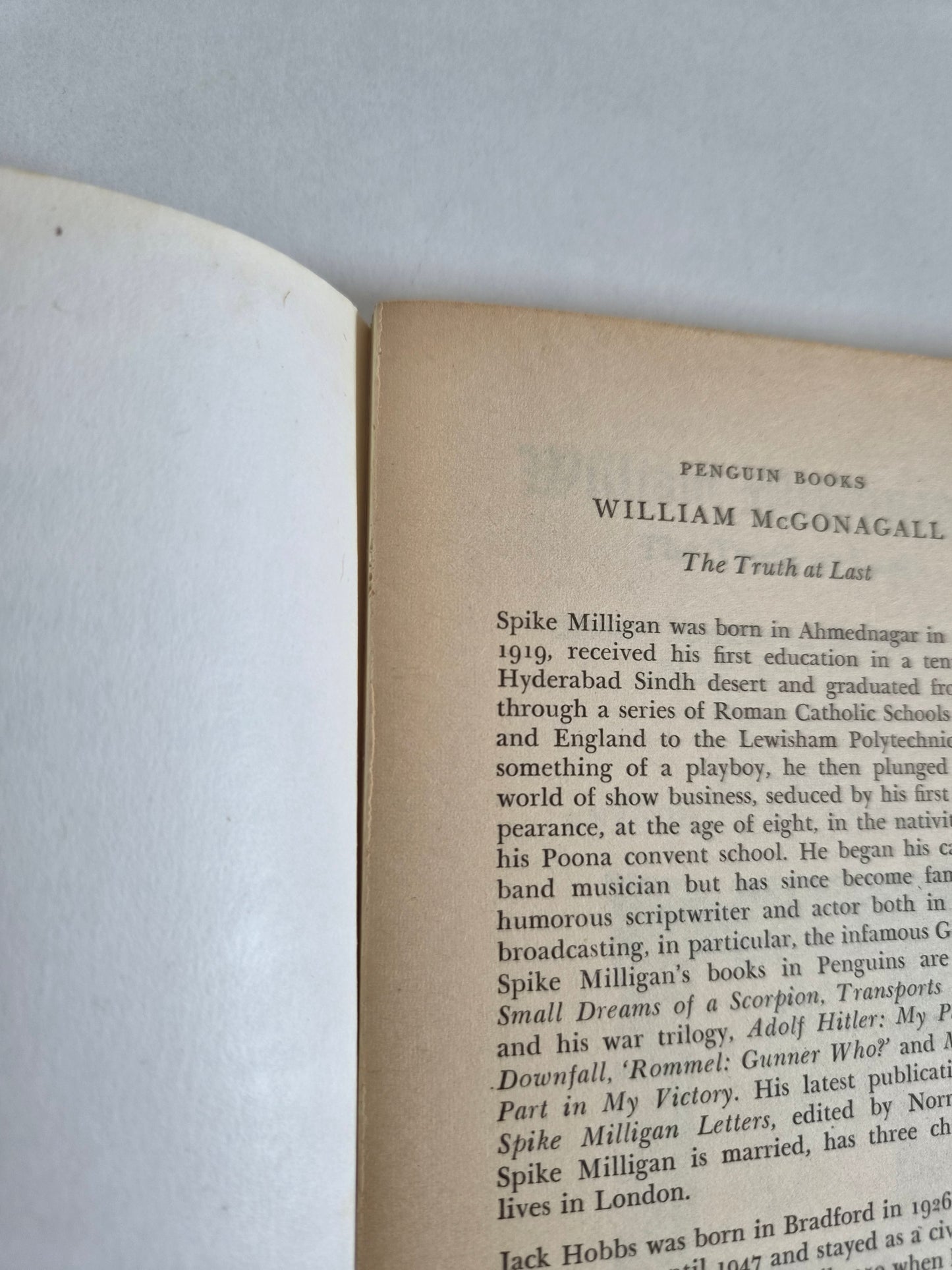 William McGonagall: The Truth at Last by Spike Milligan (1978)