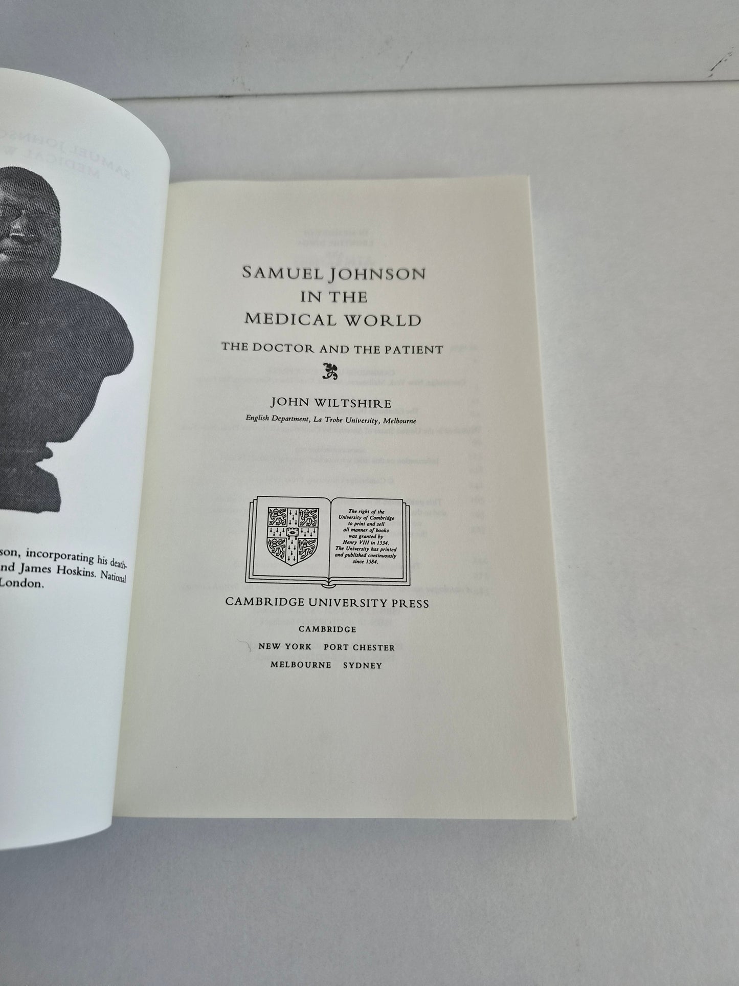 Samuel Johnson in the Medical World by John Wiltshire