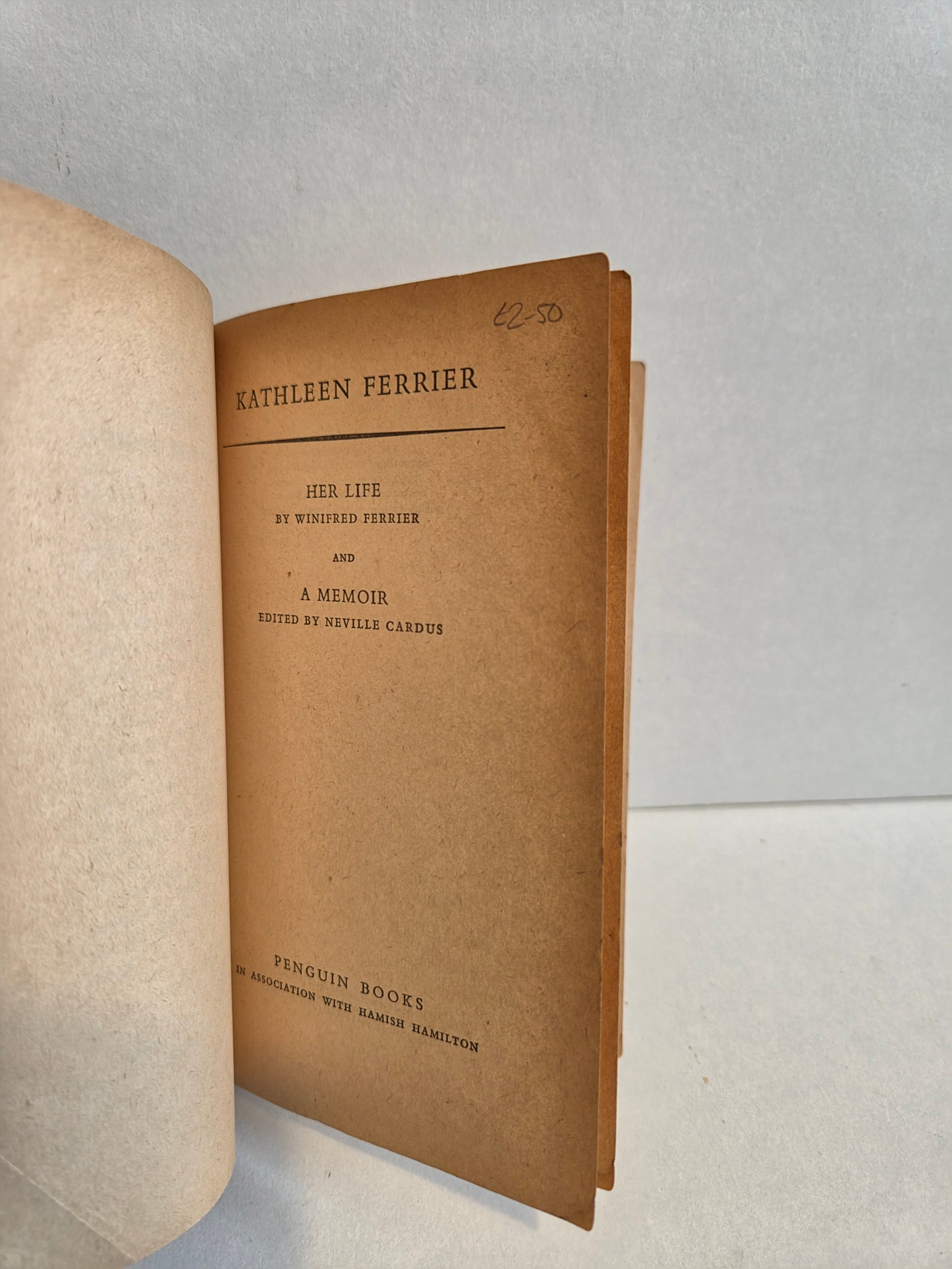 Kathleen Ferrier Her Life by Winifred Ferrier (1959)