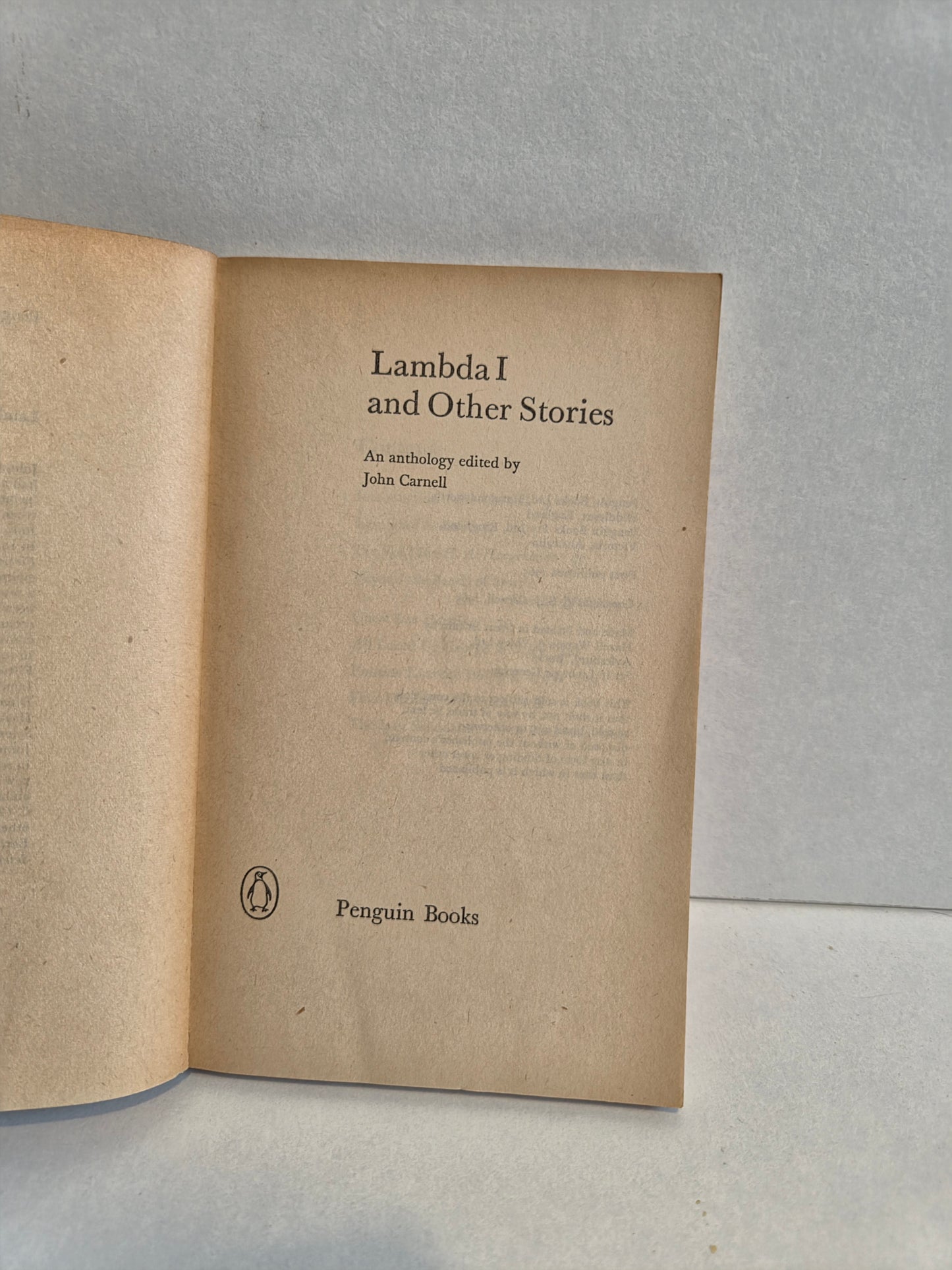 Lambda I and Other Stories Selected by John Carnell (1965)