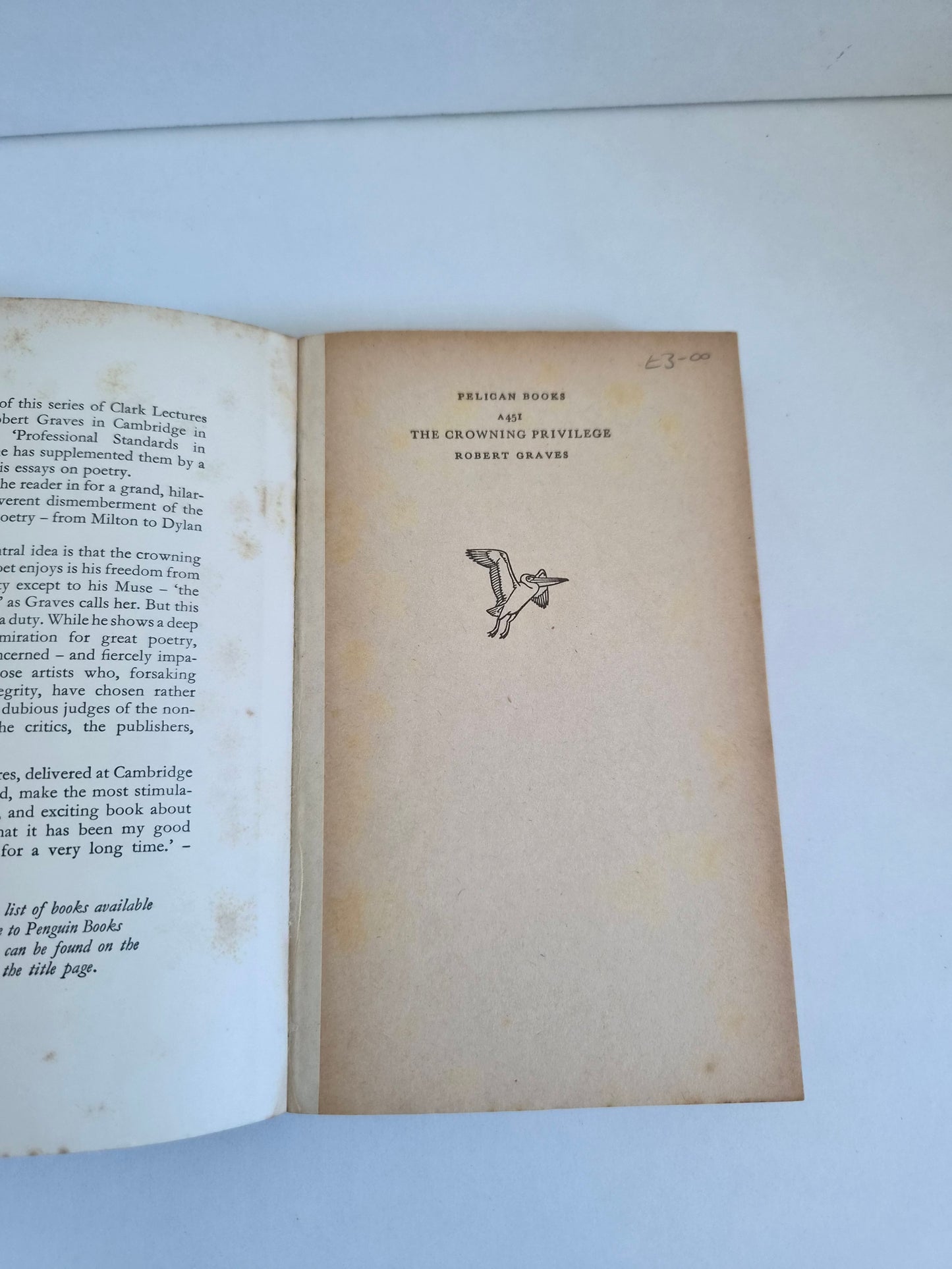 The Crowning Privilege by Robert Graves (1959)