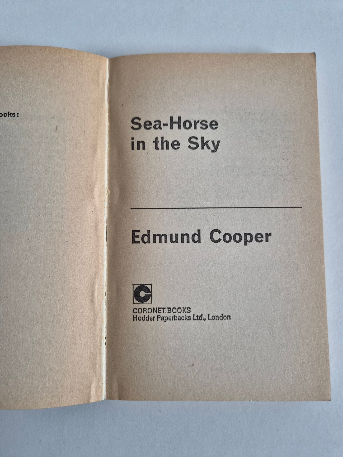 Sea-Horse in the Sky by Edmund Cooper (1974)