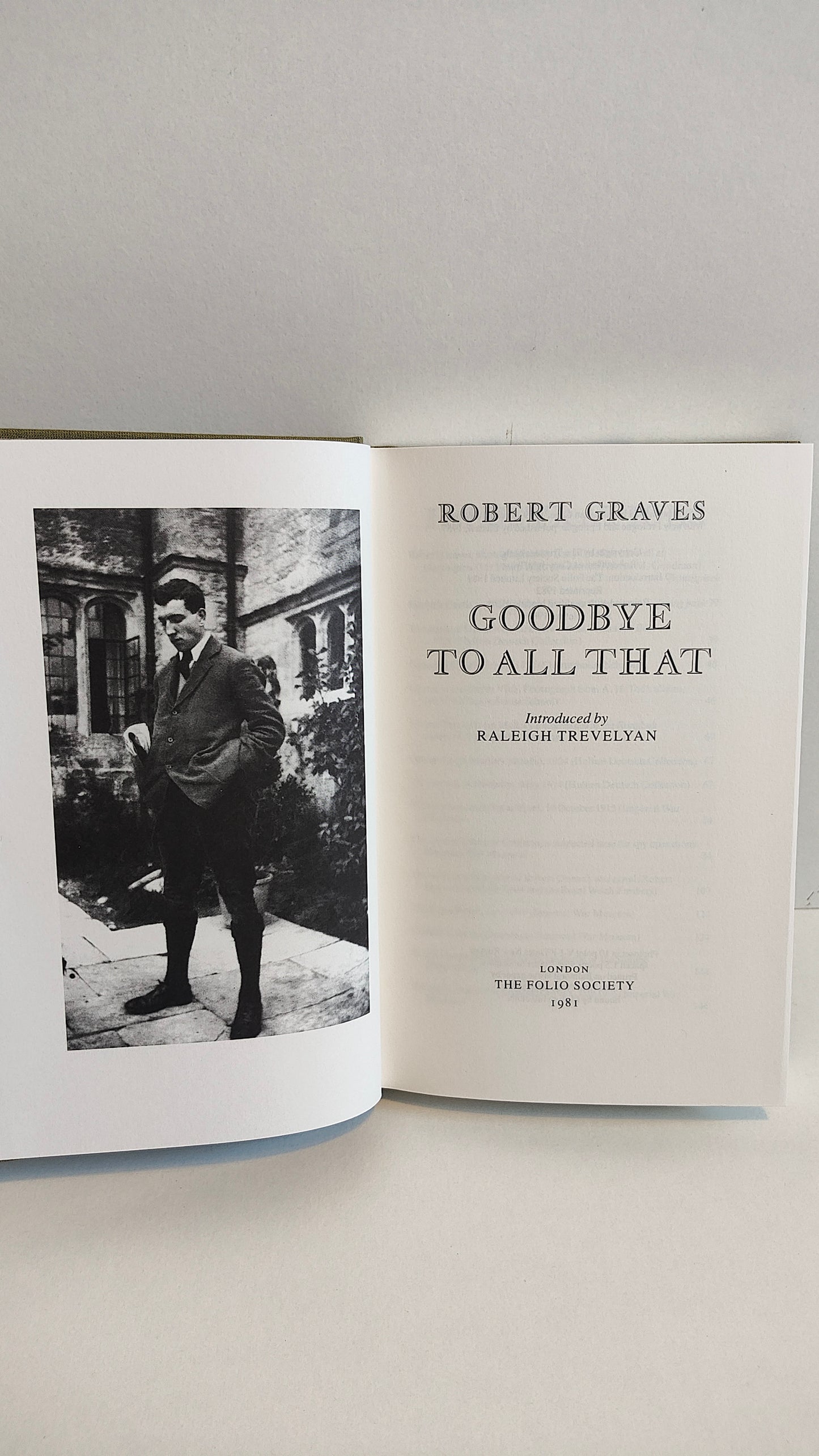 Goodbye to All That by Robert Graves (1981) Folio Society