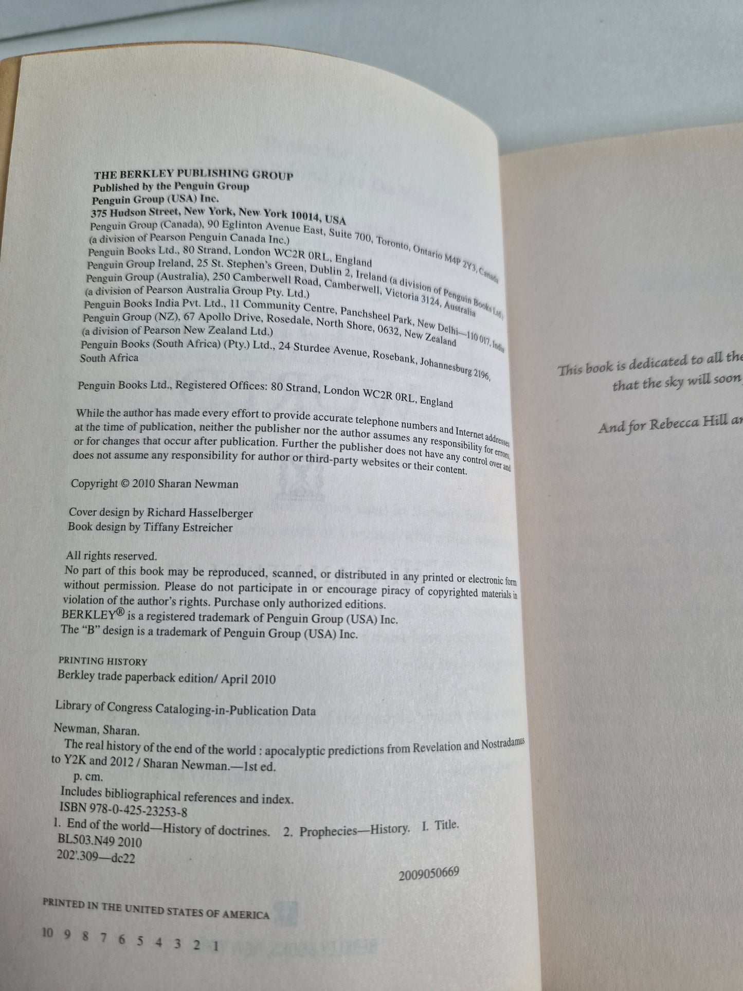 The Real History of the End of the World by Sharan Newman (2010)