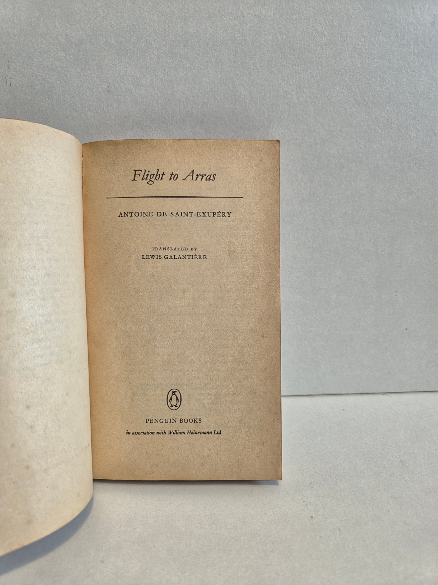 Fligh to Arras by Antoine de Saint-Exupéry (1969)