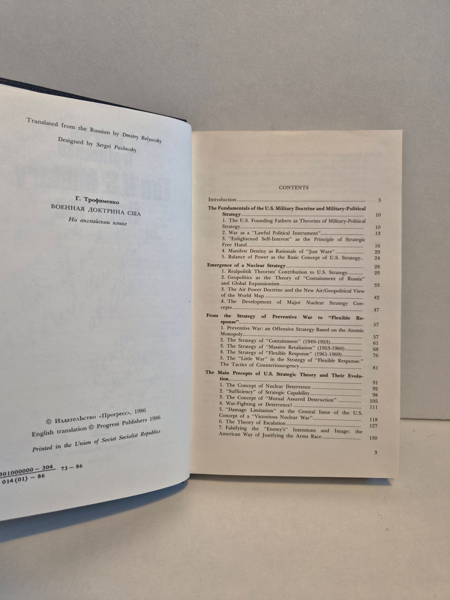 SIGNED -The U.S Military Doctrine by Genrikh Trofimenko