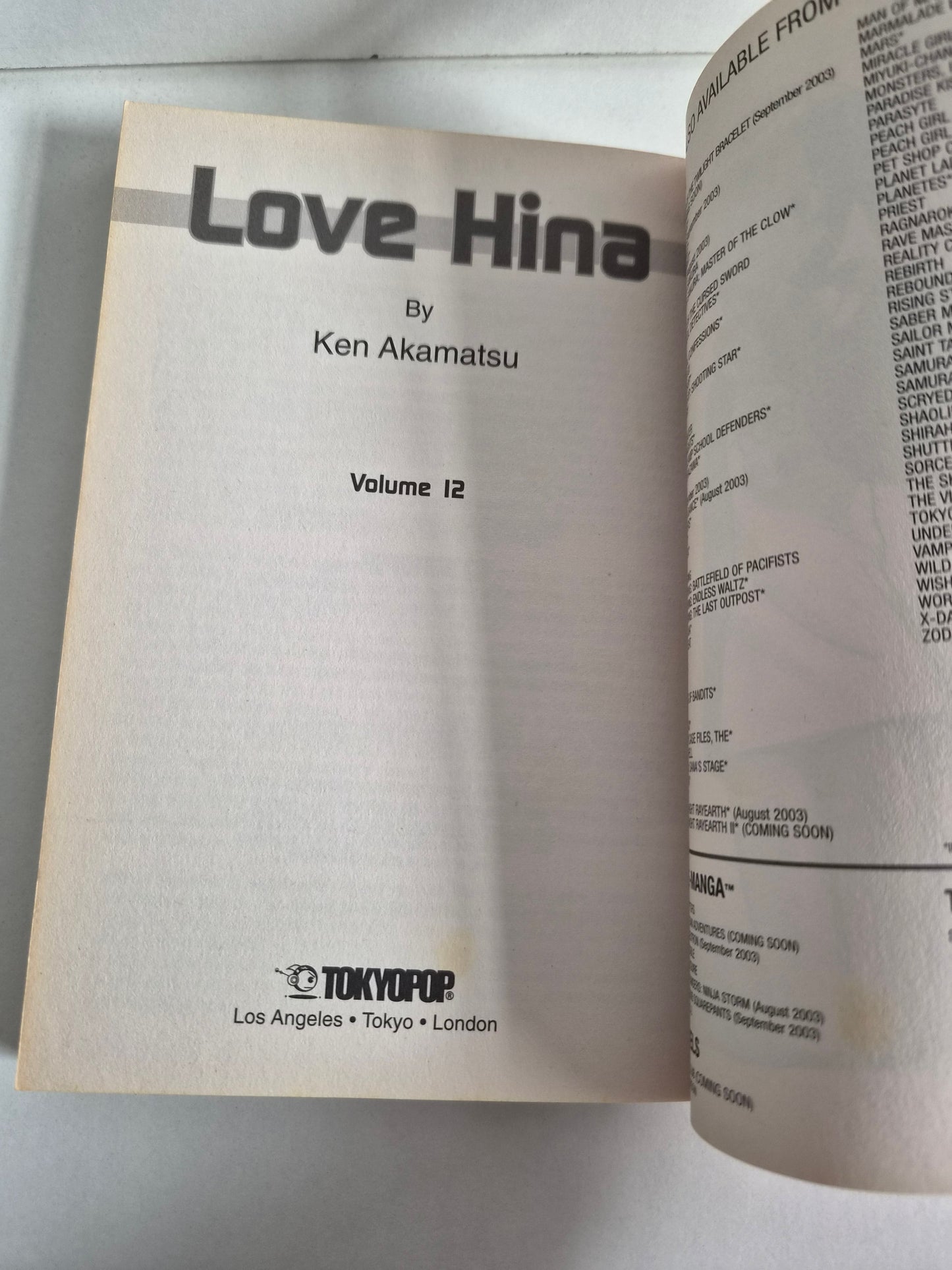 Love Hina Volume 12 by Ken Akamatsu (2003)