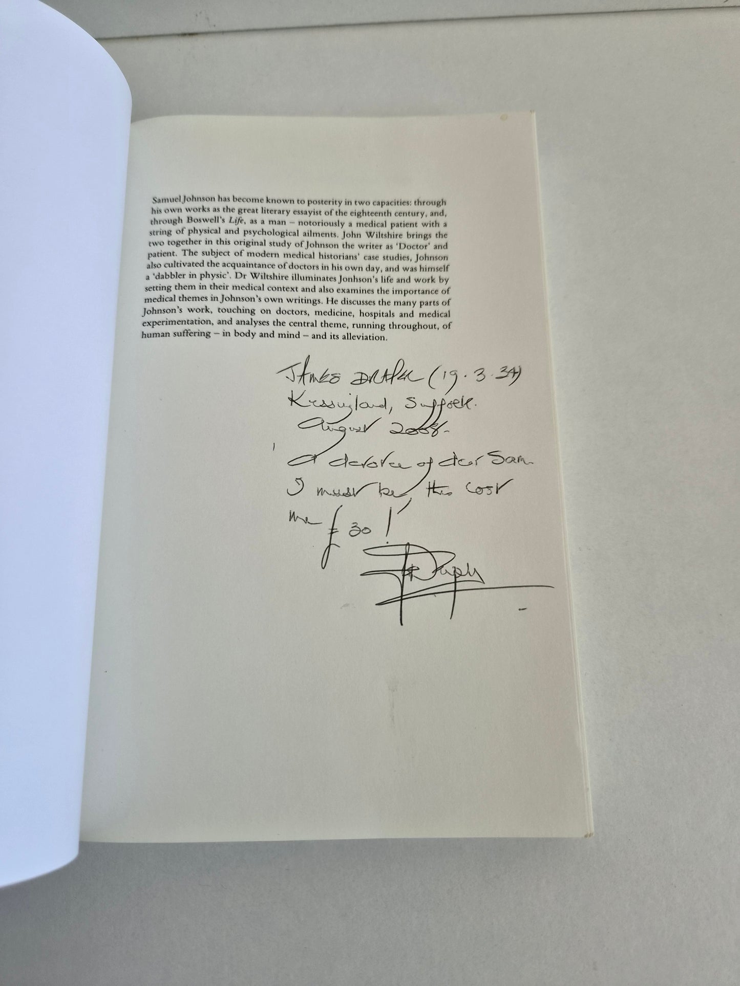 Samuel Johnson in the Medical World by John Wiltshire