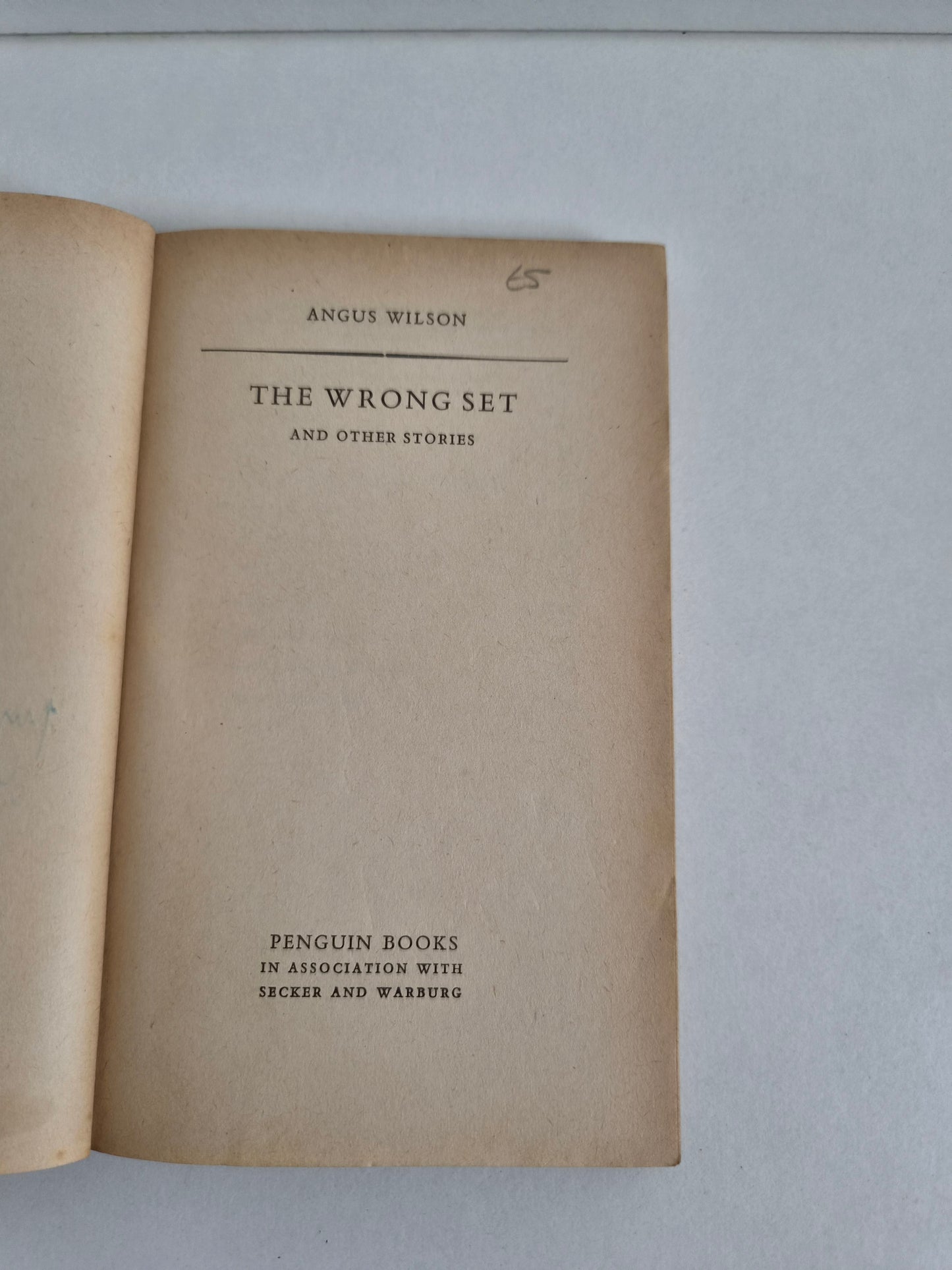 SIGNED - The Wrong Set by Angus Wilson (1959)