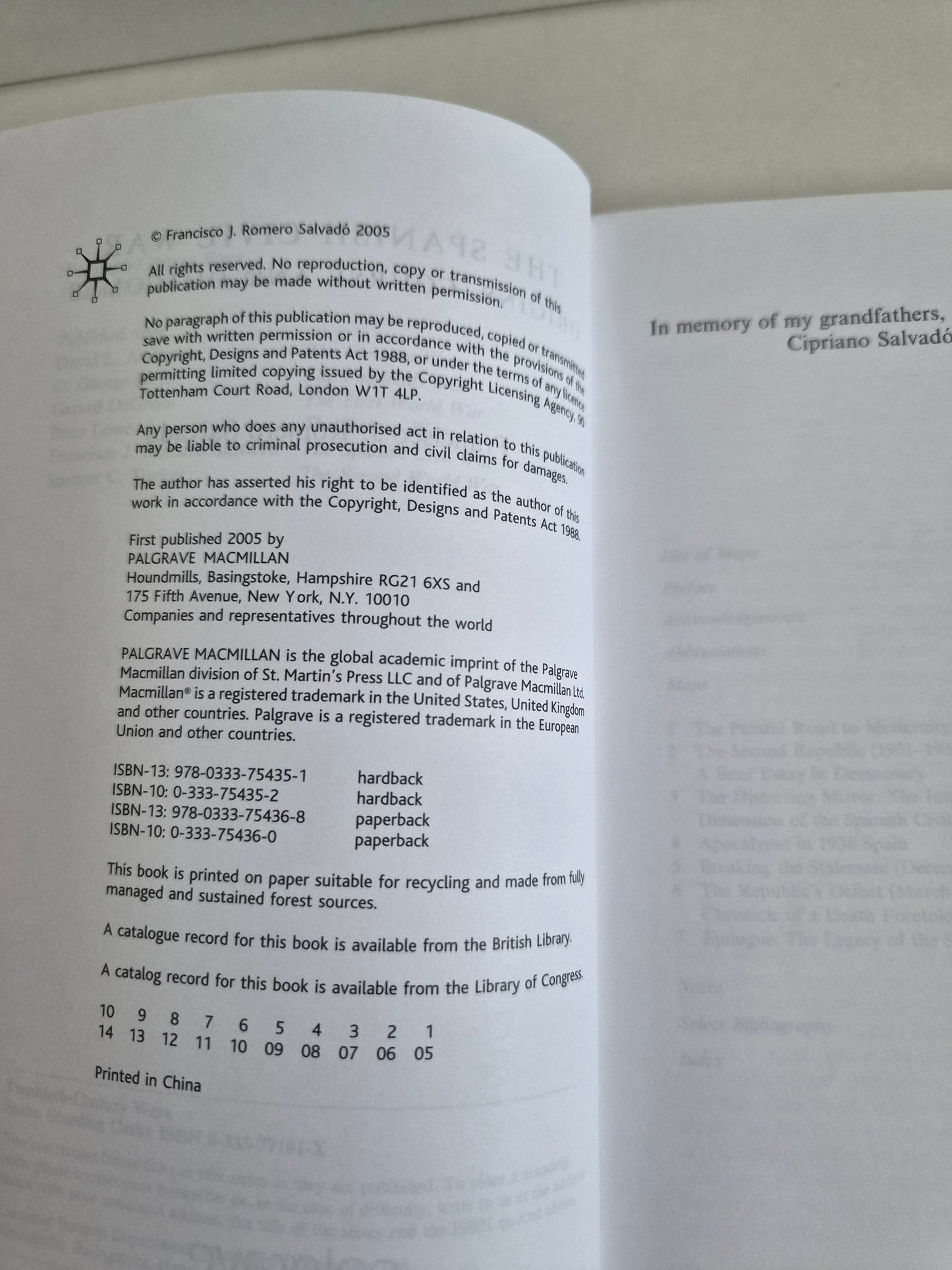 The Spanish Civil War by Francisco J Romero Salvado (2005)