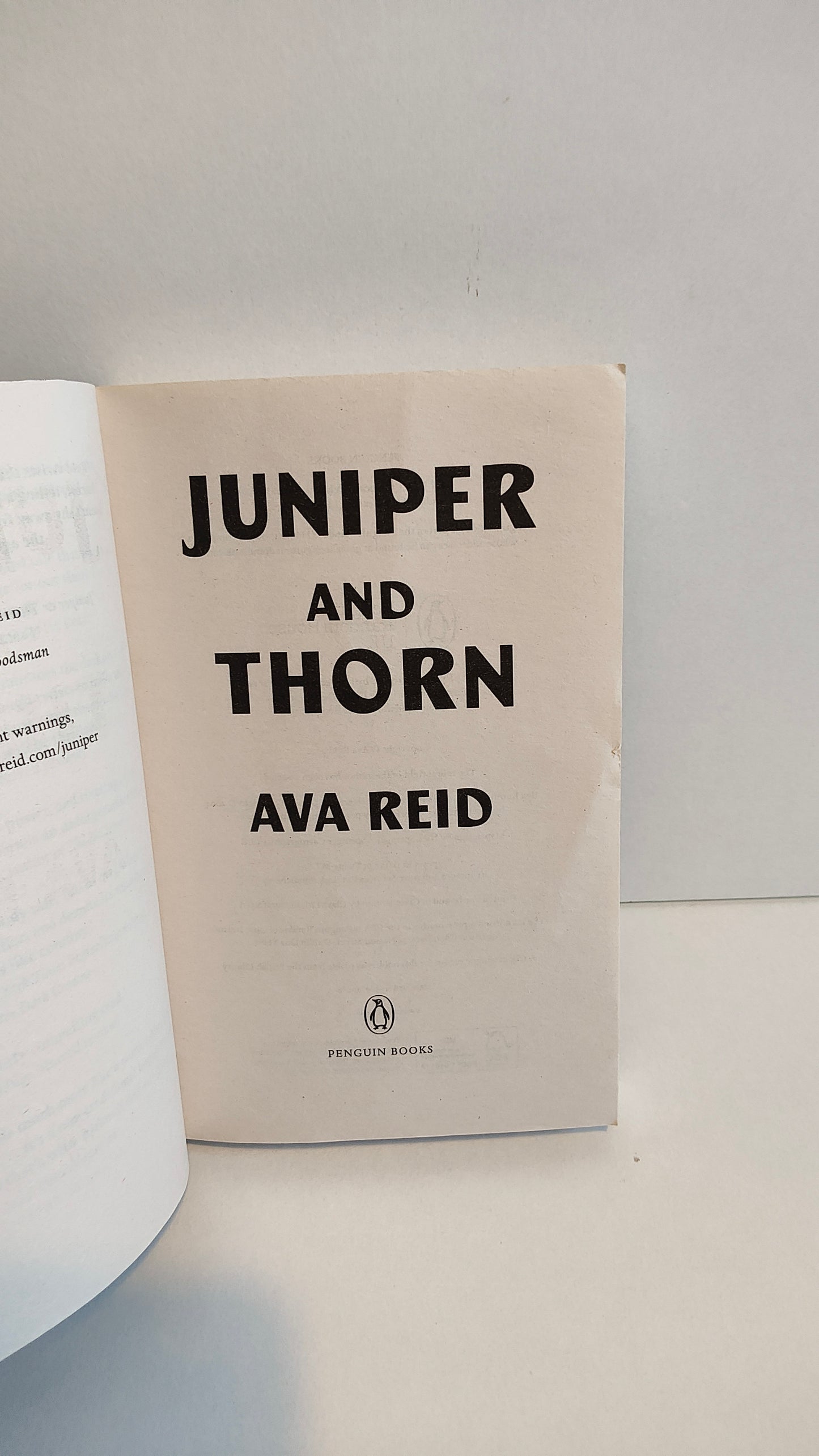 Juniper and Thorn by Ava Reid (2022)