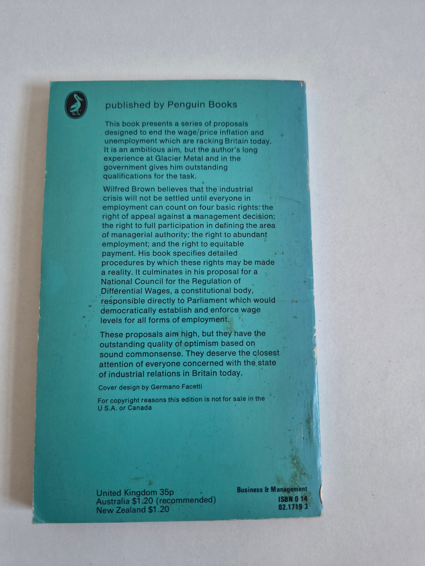 The Earnings Conflict by Wilfred Brown (1973)