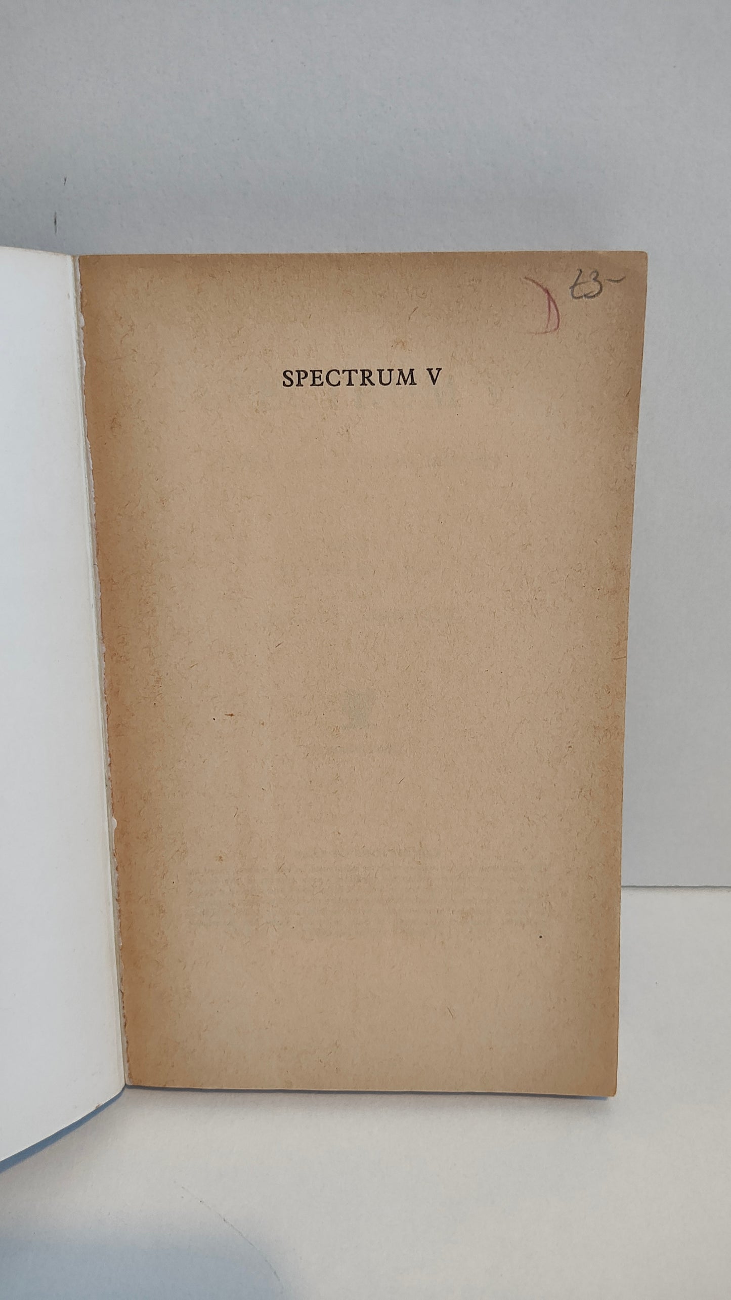 Spectrum V Selected by Kingsley Amis (1966) Pan Science Fiction