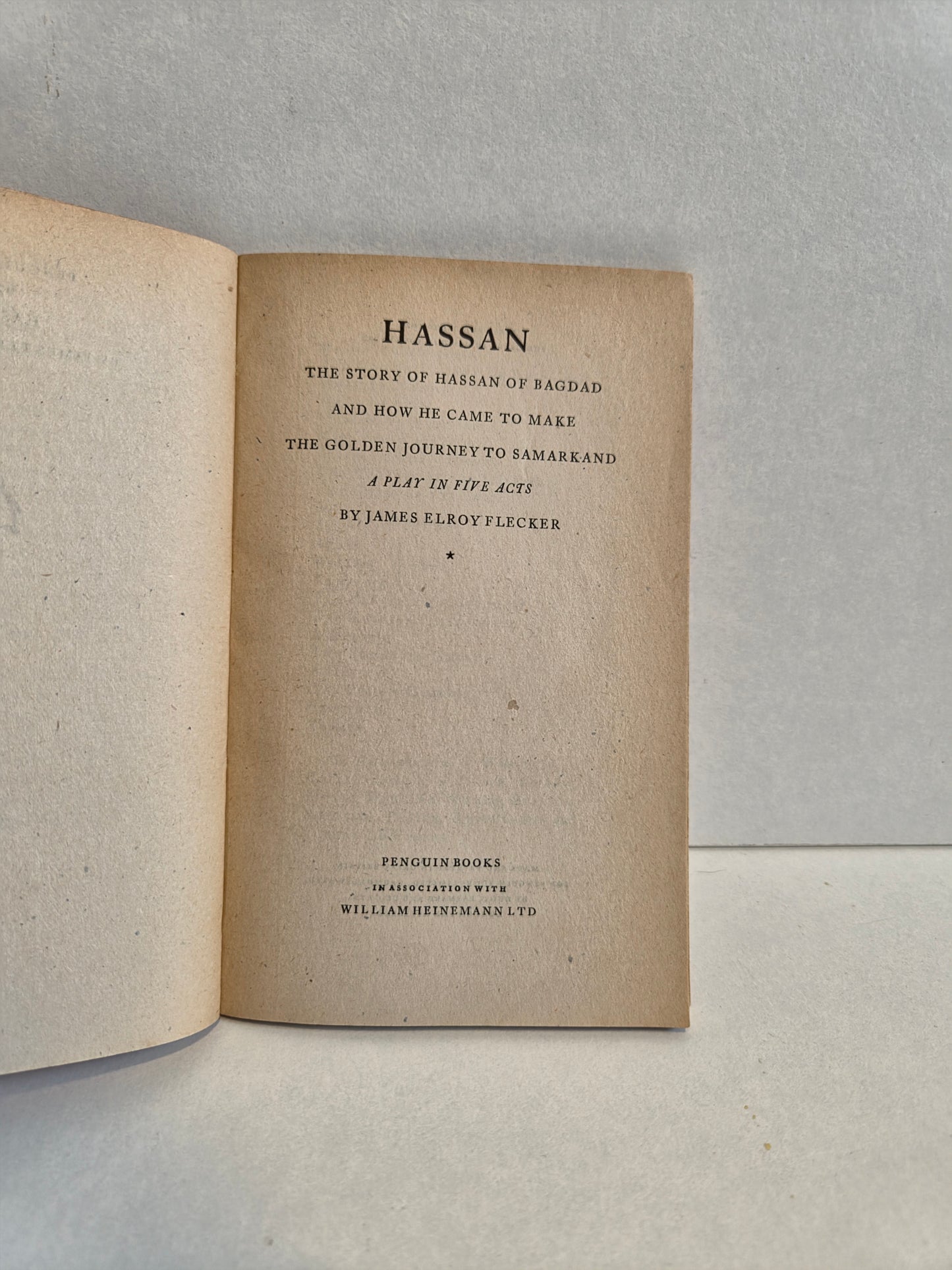 Hassan by James Elroy Flecker (1948)