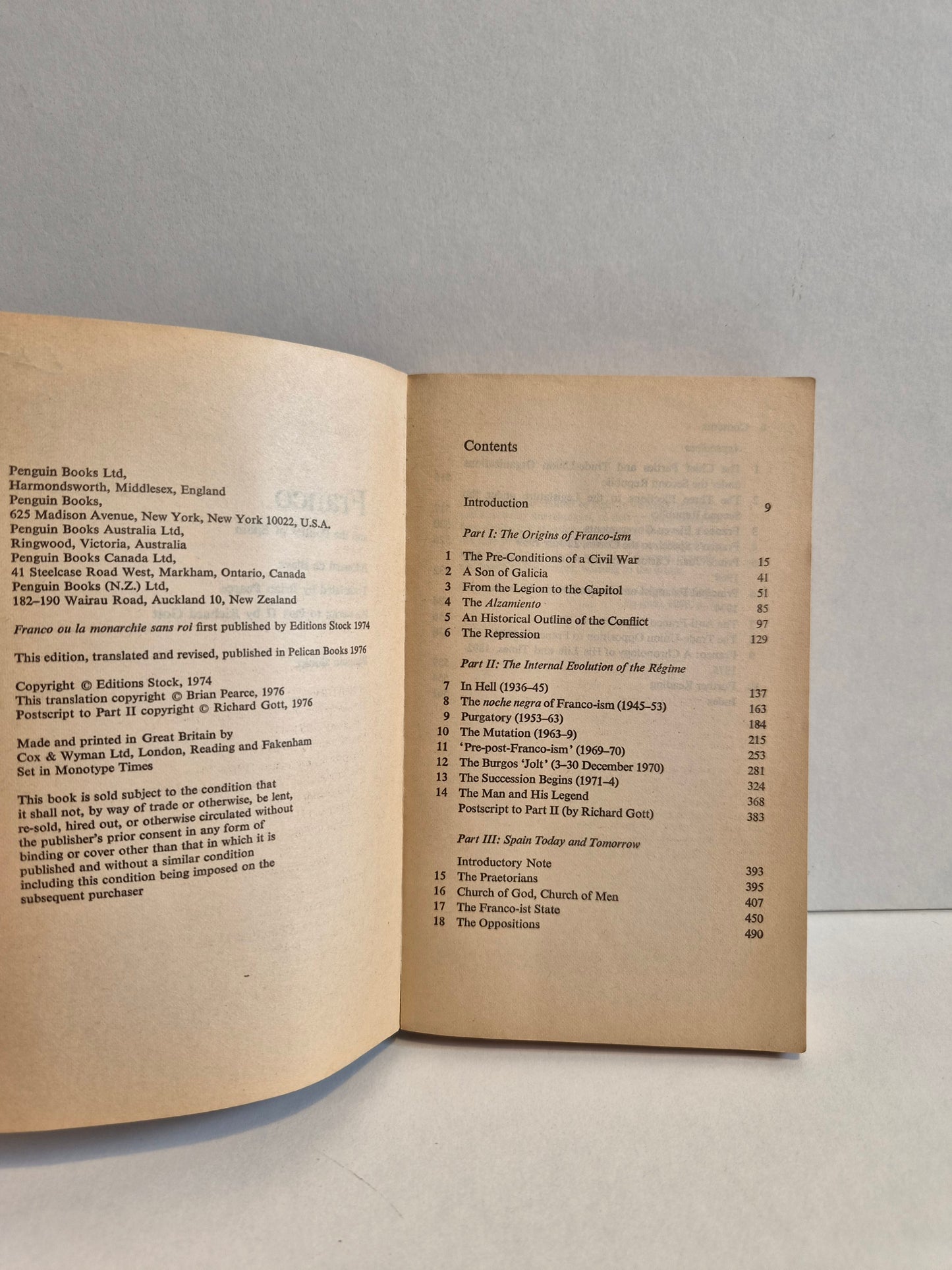 Franco and the Politics of Spain by Edouard de Blaye (1976)
