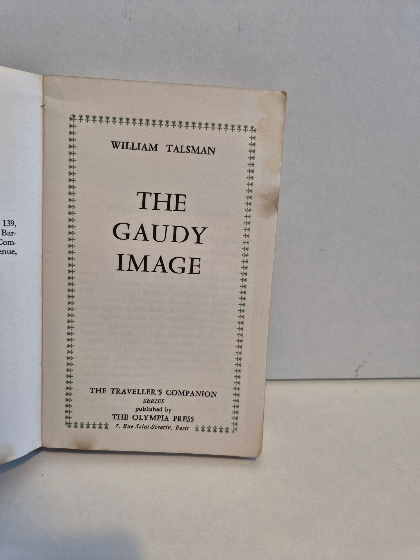 The Gaudy Image by William Talsman  (1958)