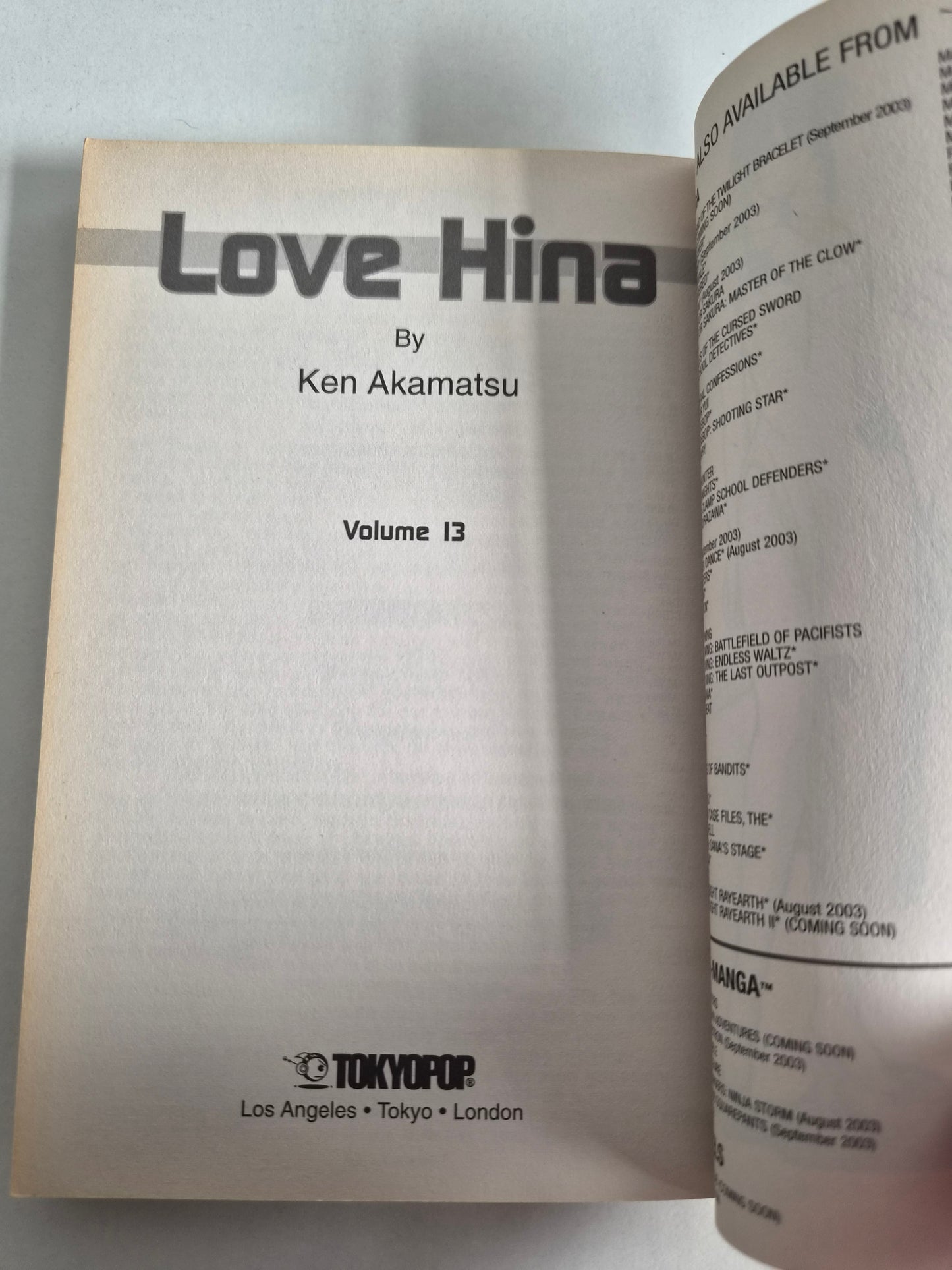 Love Hina Volume 13 by Ken Akamatsu (2003)