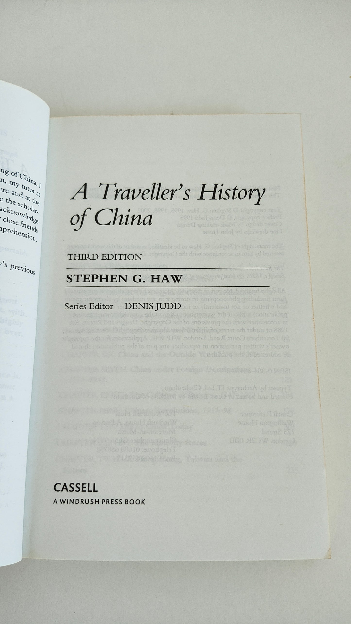 A Traveller's History of China by Stephen G Haw (2002)