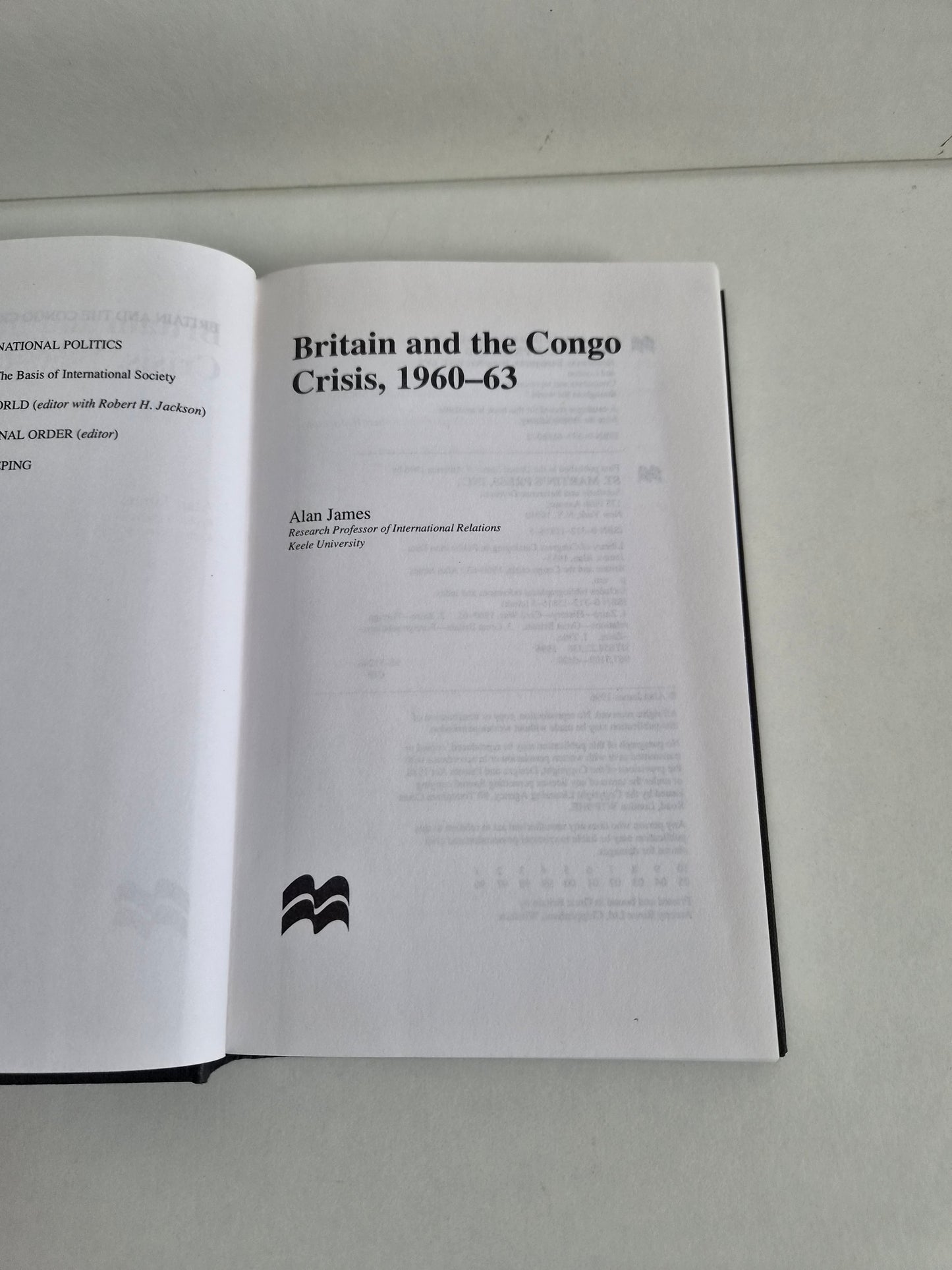 Britain and the Congo Crisis, 1960-63 by Alan James