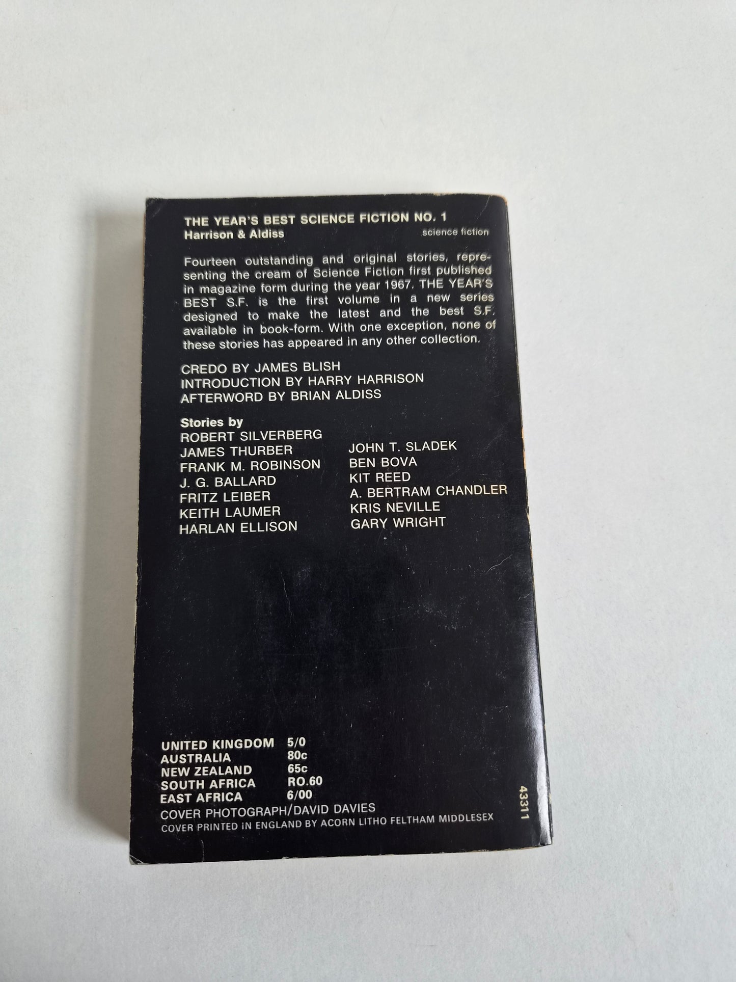 The Year's best Science Fiction No. 1 edited by Harry Harrison & Brian Aldiss (1968)