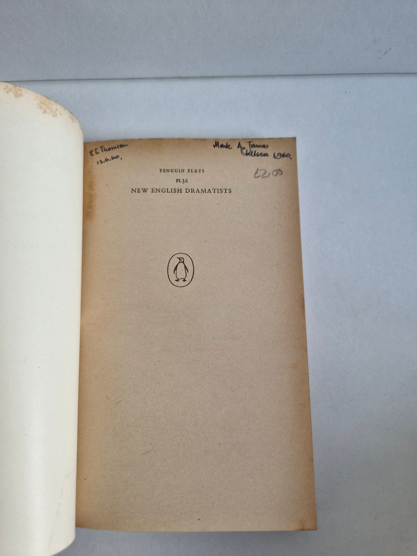 Penguin Plays New English Dramatists 1 (1960)