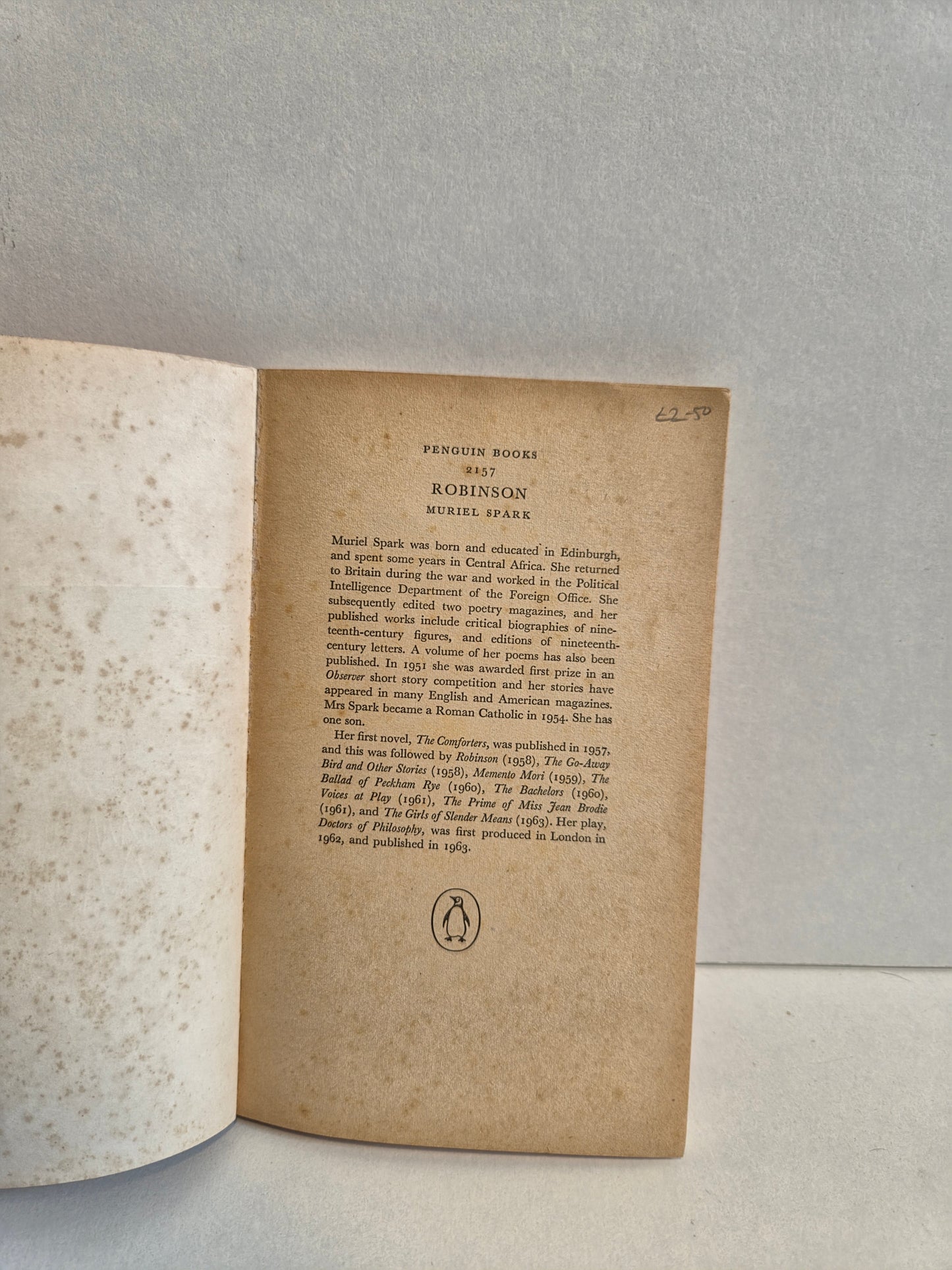 Robinson by Muriel Spark (1958)