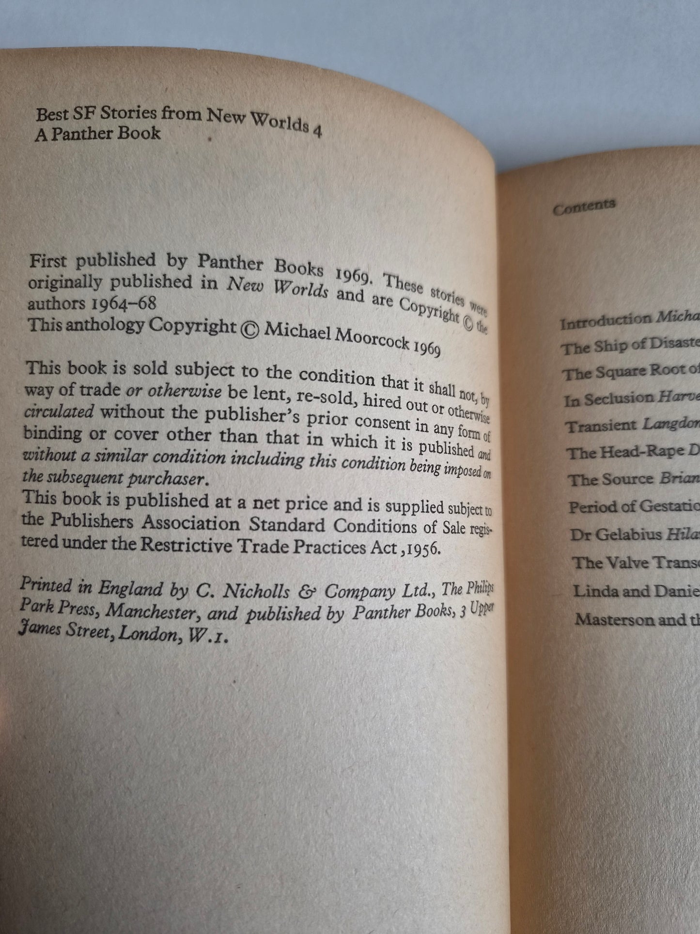 Best SF Stories from New Worlds 4 edited by Michael Moorcock (1969)