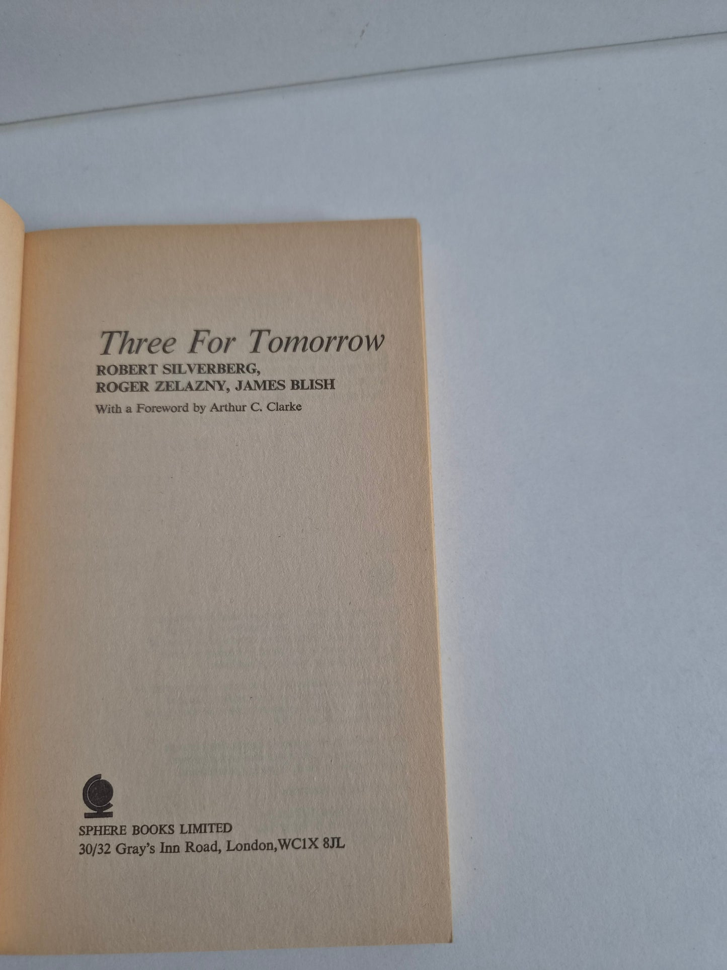 3 From Tomorrow edited by Arthur C Clarke (1972)