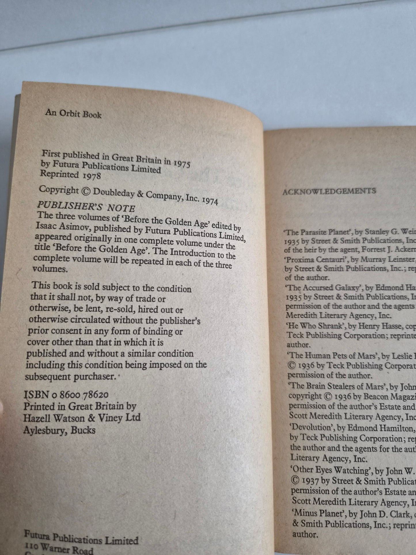 Before the Golden Age 3 edited by Isaac Asimov (1975)