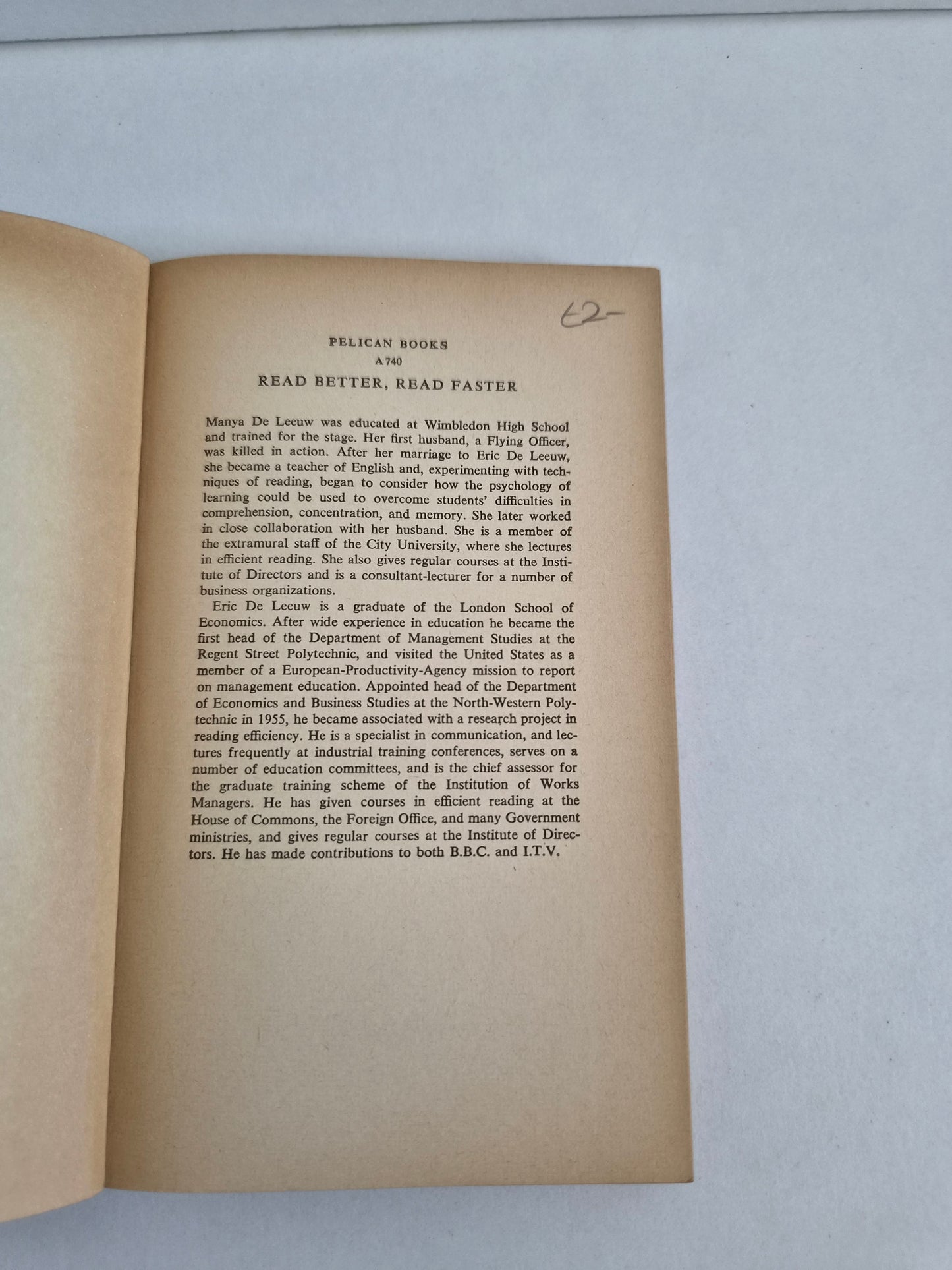 Read Better, Read Faster by Manya and Eric De Leeuw (1967)