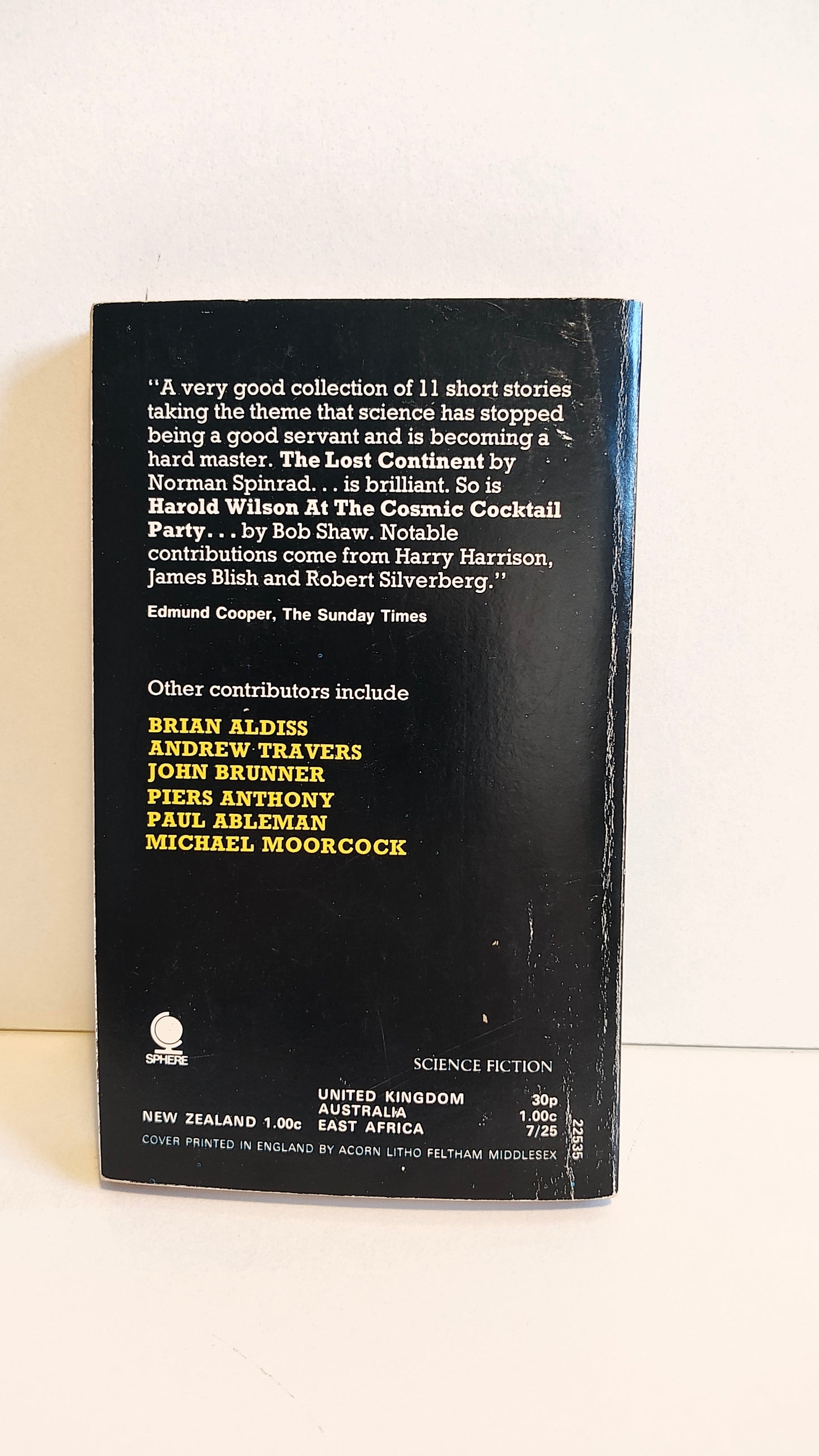 Science Against Man by Anthony Cheetham (1972) Sphere Science Fiction