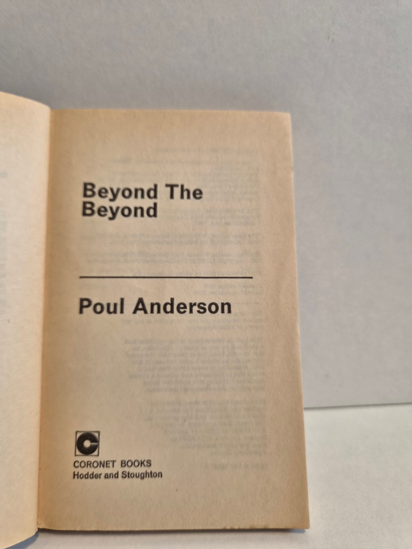 Beyond the Beyond by Poul Anderson (1980)