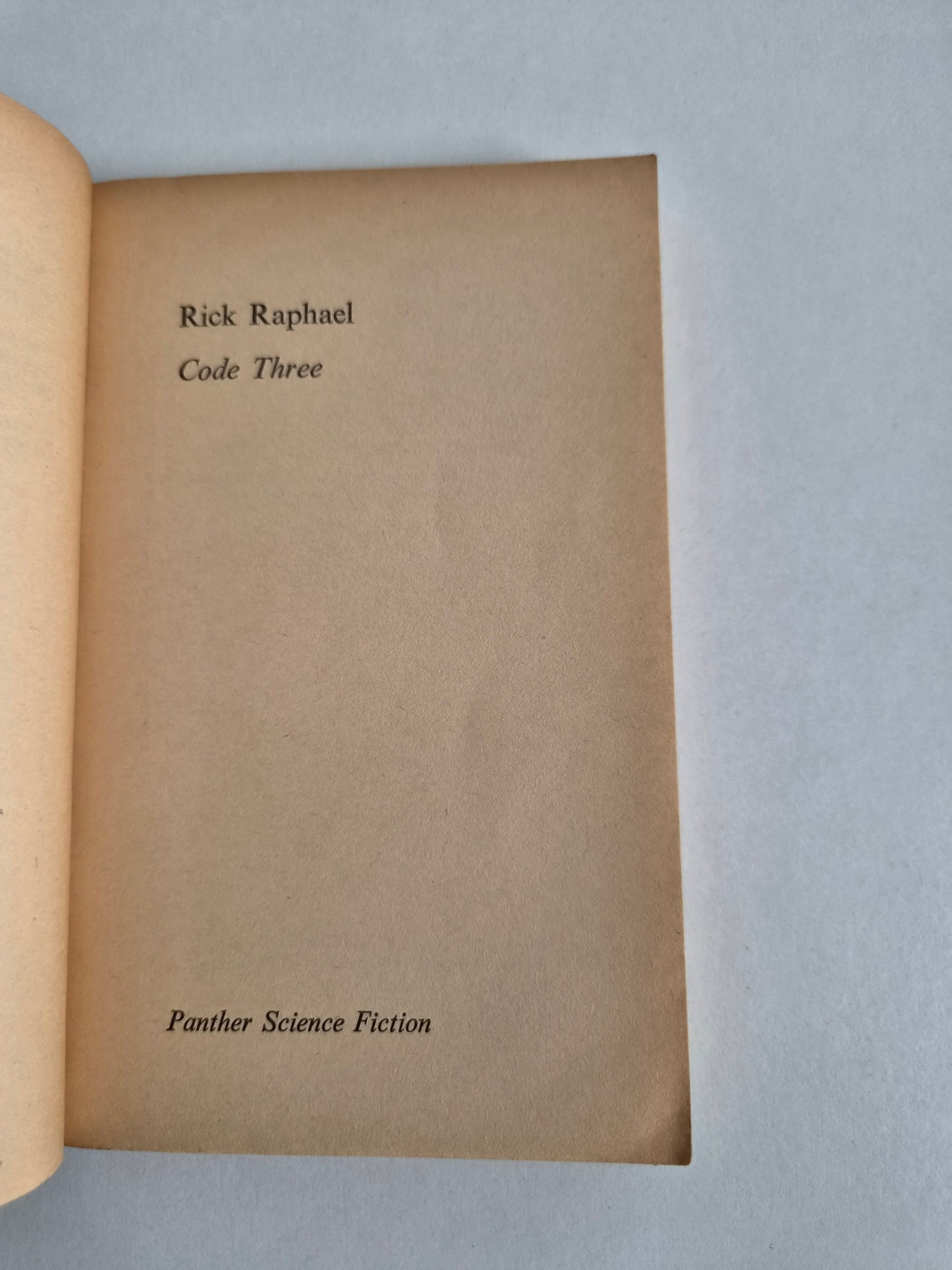 Code Three by Rick Raphael (1968)