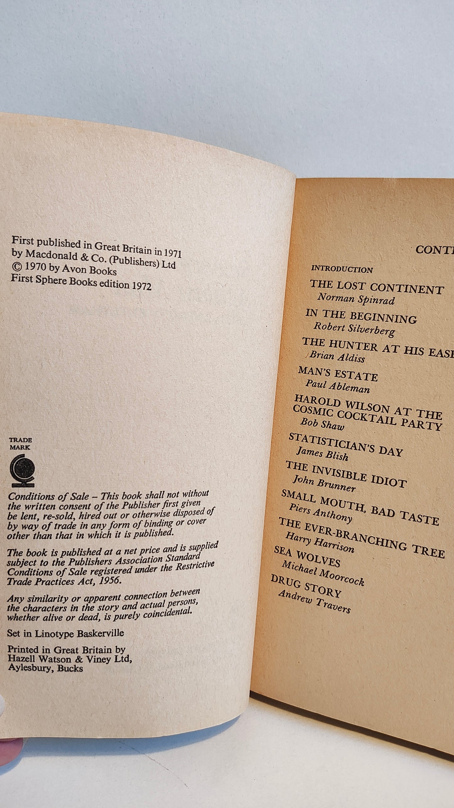 Science Against Man by Anthony Cheetham (1972) Sphere Science Fiction