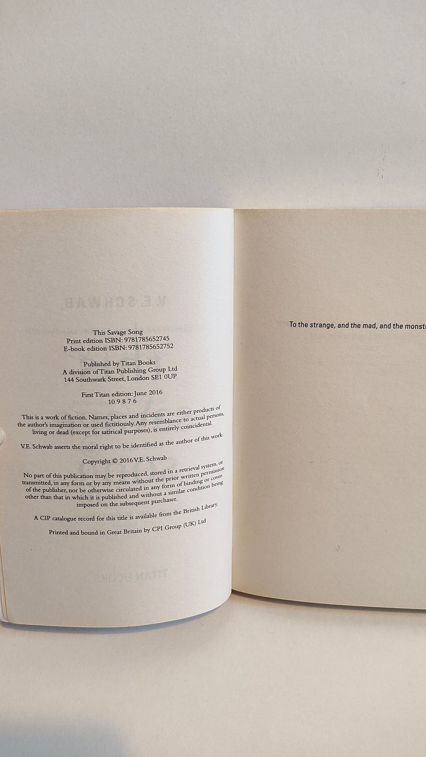Monsters of Verity Books 1&2 by V E Schwab (2016)