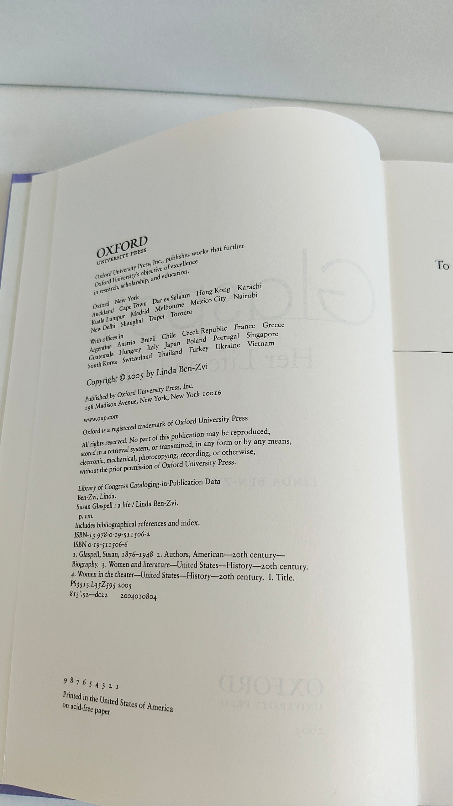 Susan Glaspell: Her Life and Times by Linda Ben-Zvi ( 2005)