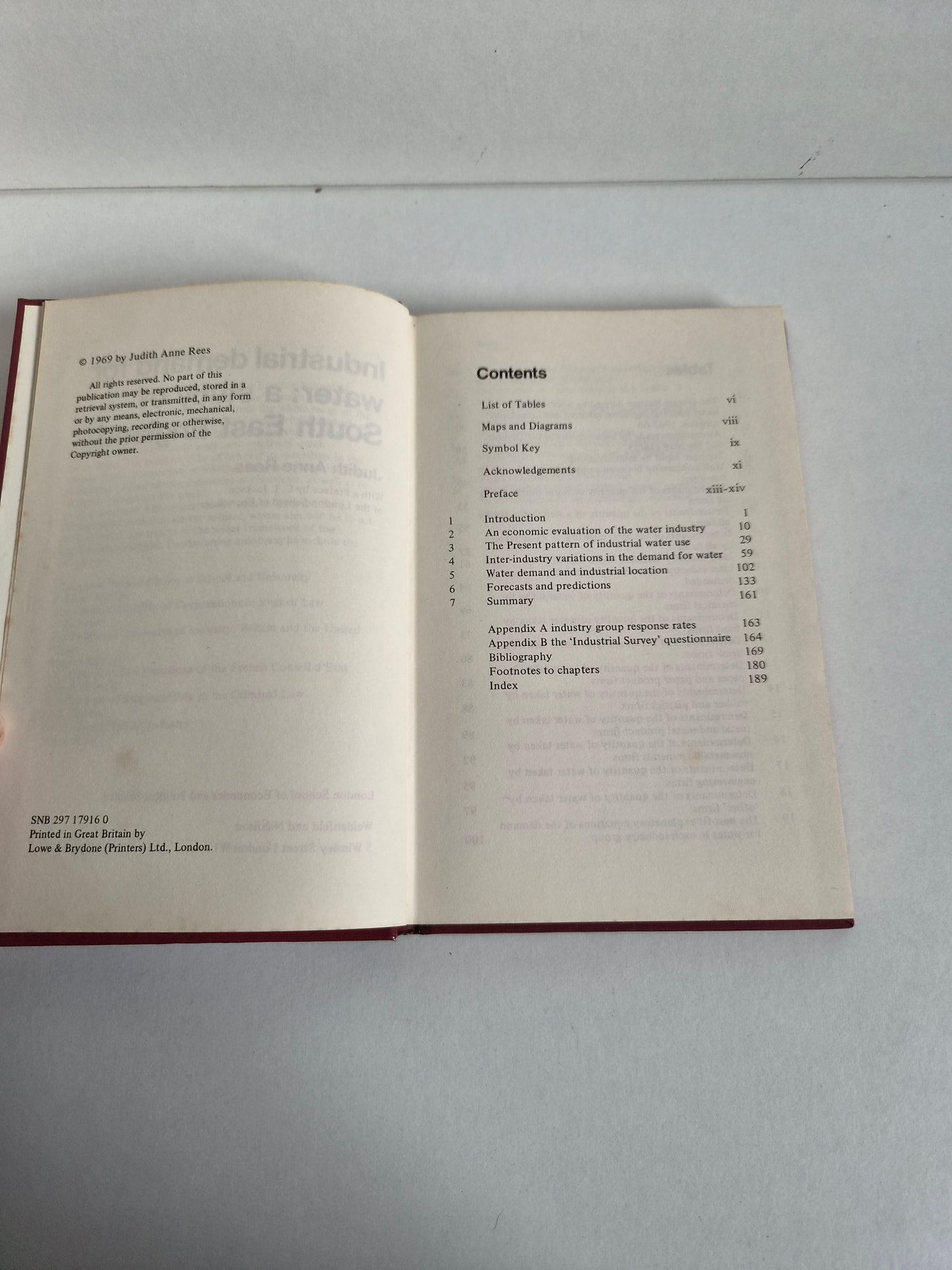 Industrial Demand for Water: A Study of South East England by J Rees (1969)