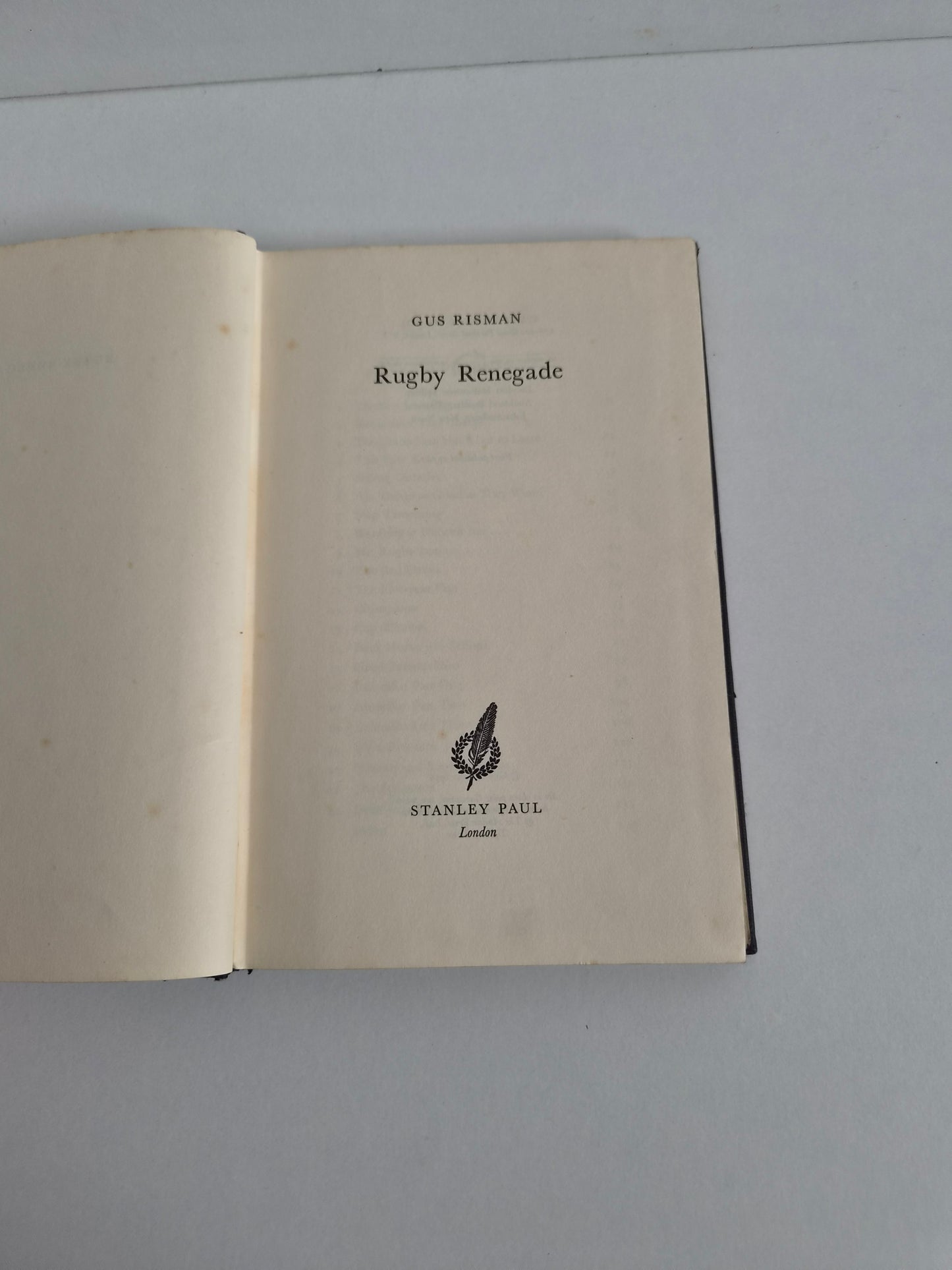 Rugby Renegade by Gus Risman (1958)