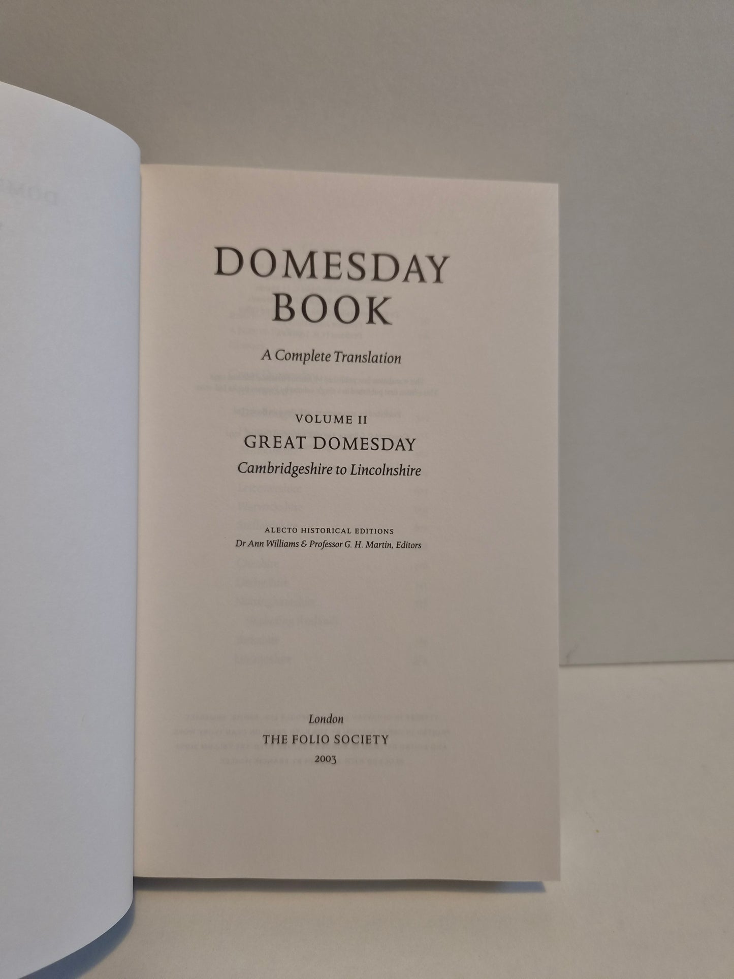 Domesday Book 3 Volume Set ( 2003)