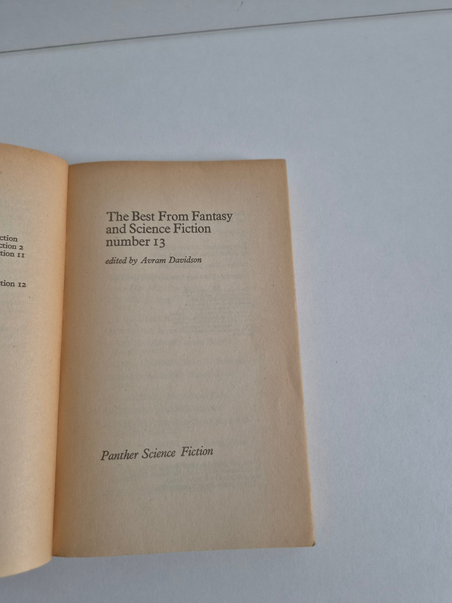 The Best from Fantasy and Science Fiction No. 13 edited by Avram Davidson (1968)