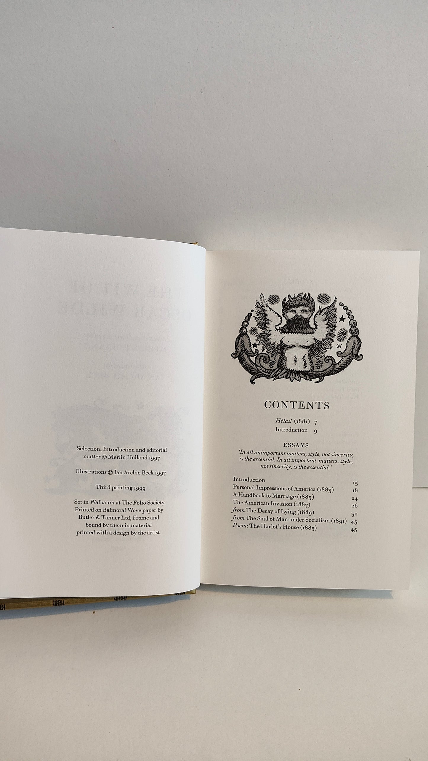 The Wit of Oscar Wilde by Merlin Holland (1997) Folio Society