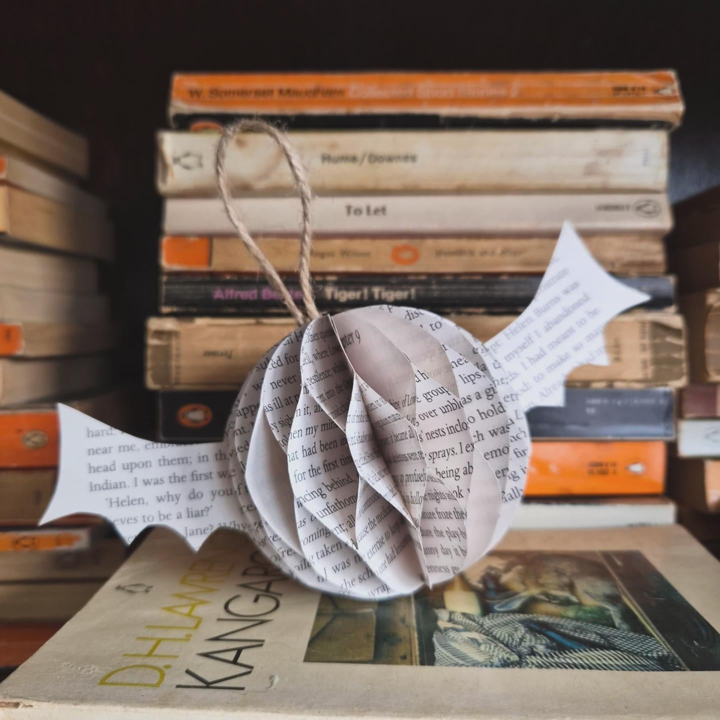 Set of Handmade Honeycomb Bat Hanging Decorations
