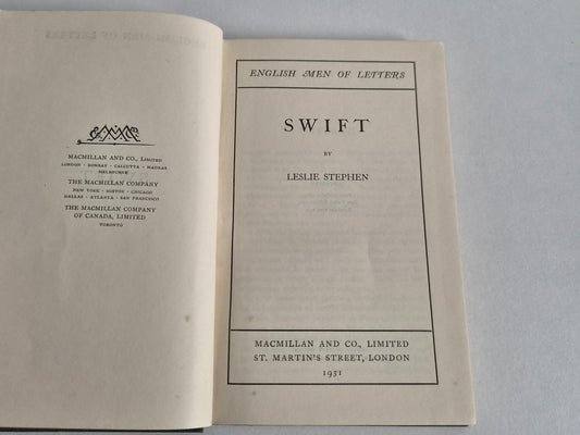 Swift by Leslie Stephen (1931)