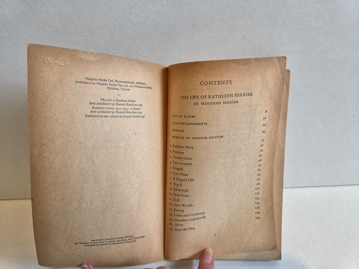 Kathleen Ferrier Her Life by Winifred Ferrier (1959)